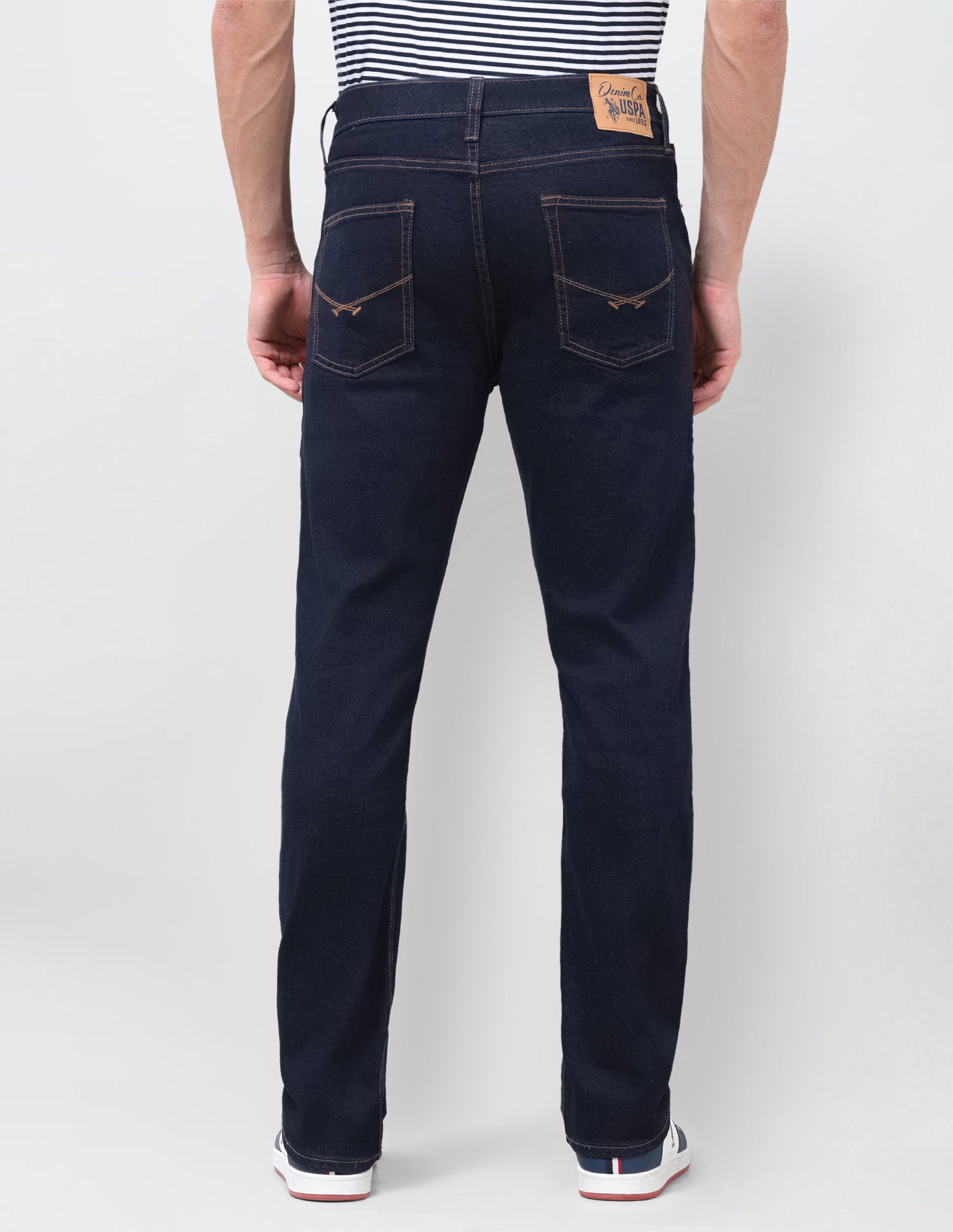Harold Slim Straight Fit Blue Jeans Dark Indigo - U.S. Polo Assn. India | Large