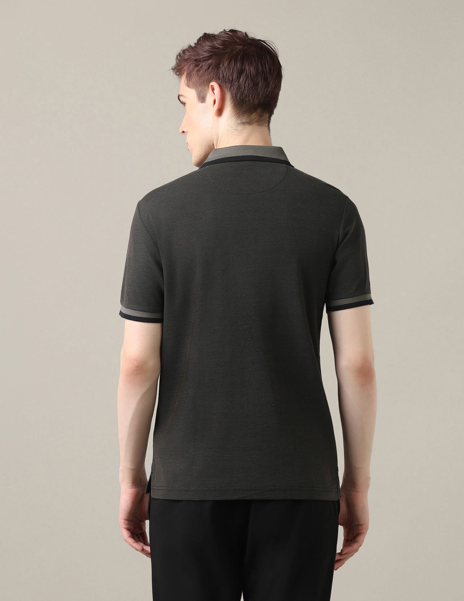 Solid Slim Fit Polo Shirt Grey - U.S. Polo Assn. India | Large
