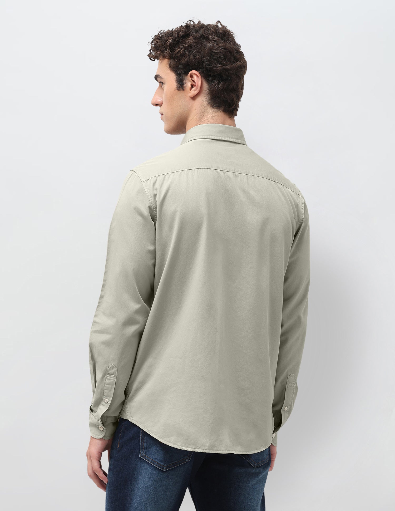 Regular Fit Twill Shirt Light Khaki - U.S. Polo Assn. India | Large