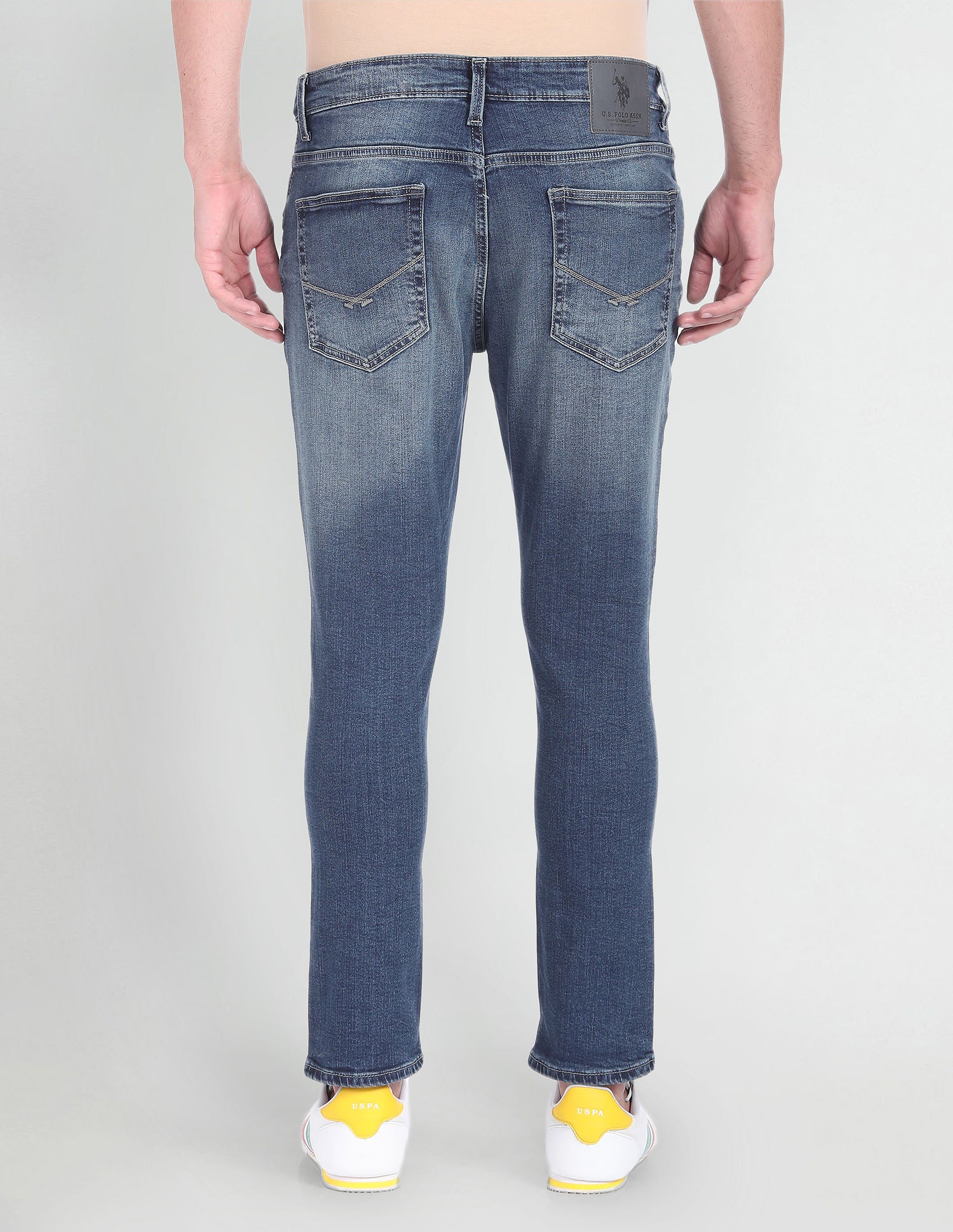 Henry Cropped Fit Blue Jeans Blue - U.S. Polo Assn. India | Large