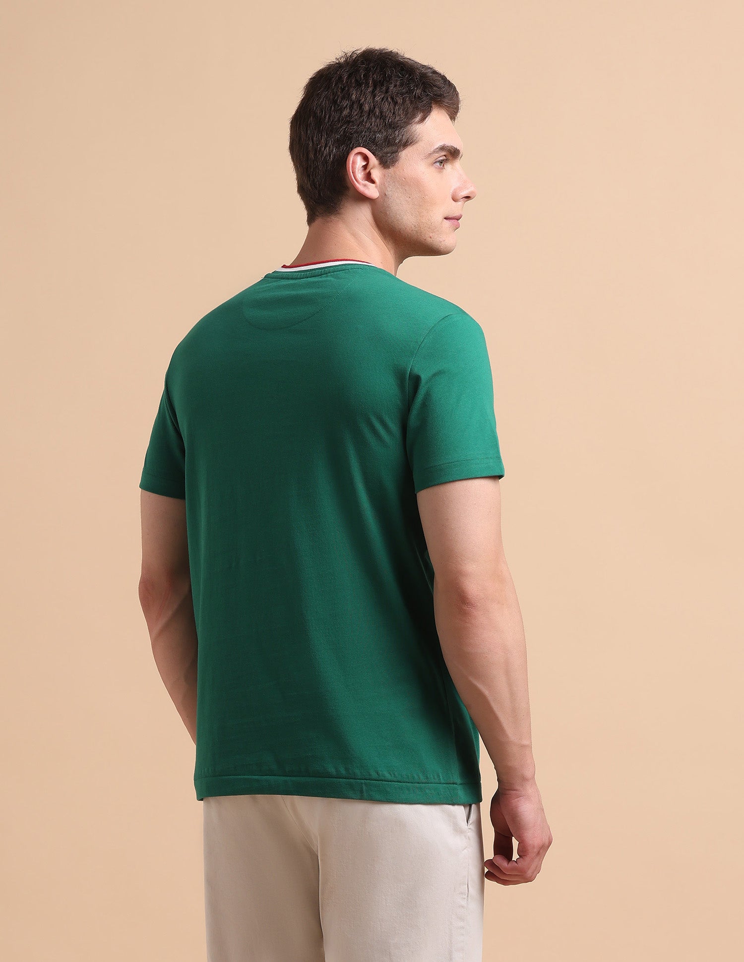 Solid Pure Cotton T-Shirt Dark Green - U.S. POLO ASSN. | Large