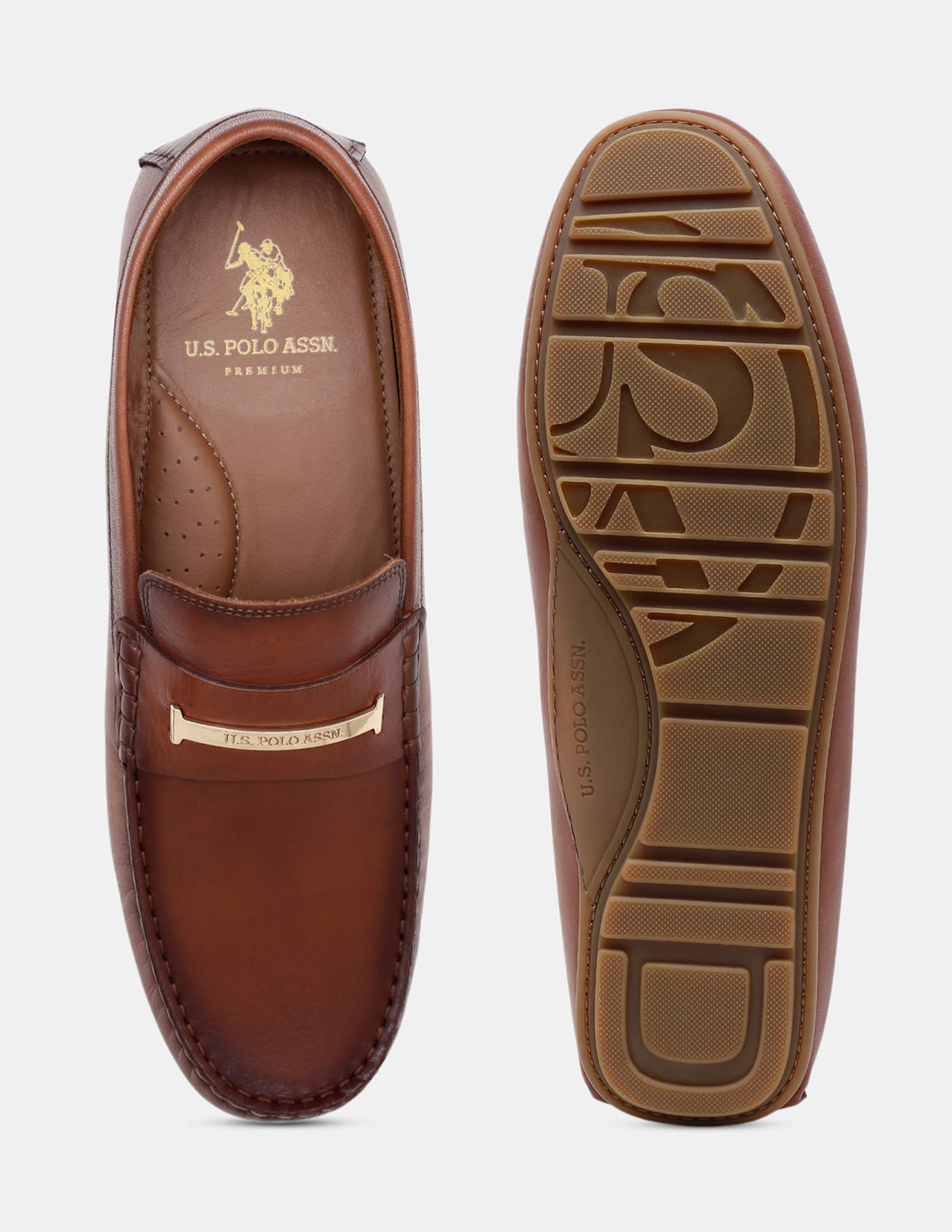 Leather Inigo Loafers Tan - U.S. Polo Assn. India | Large