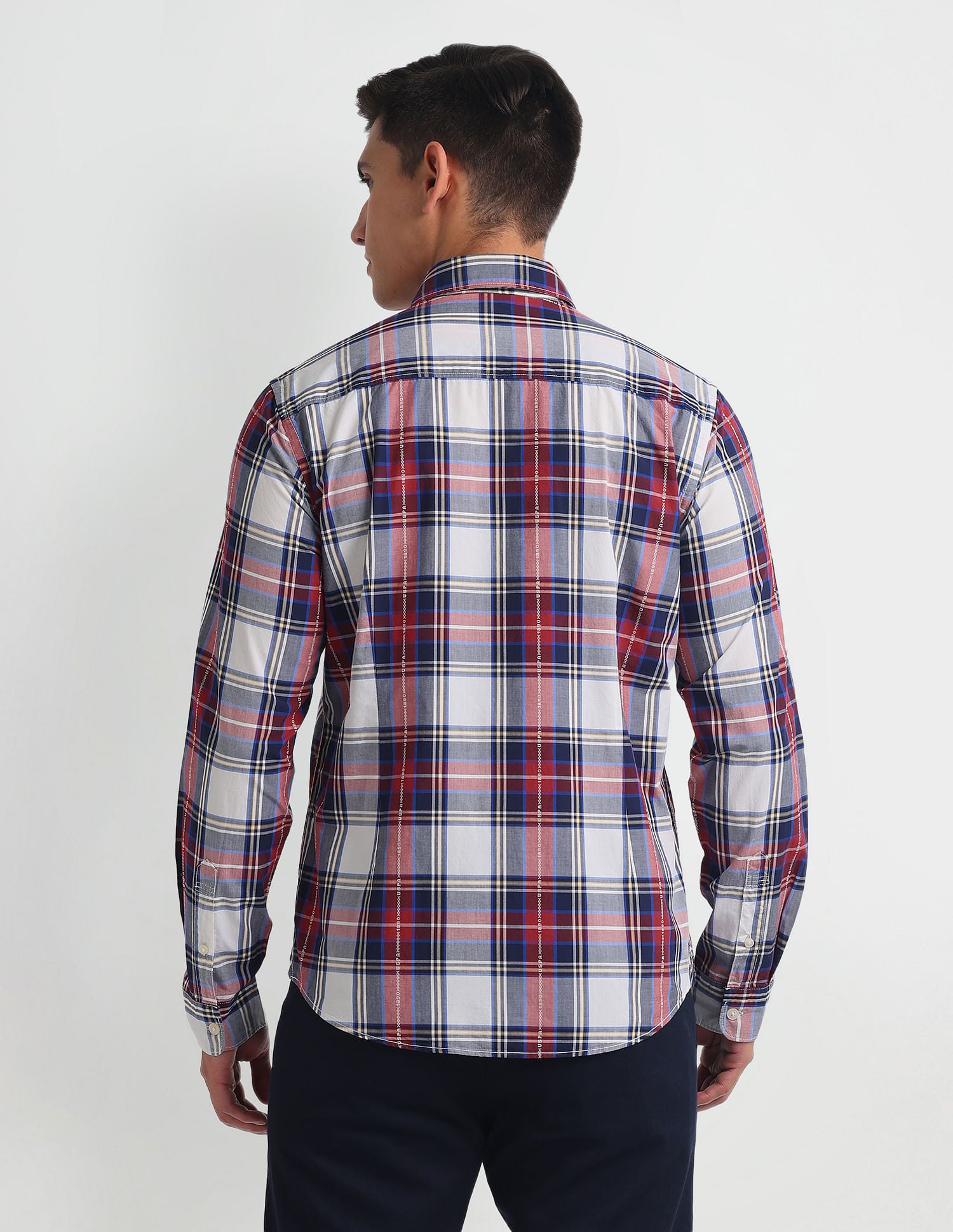 Tartan Check Slim Shirt Red - U.S. Polo Assn. India | Large