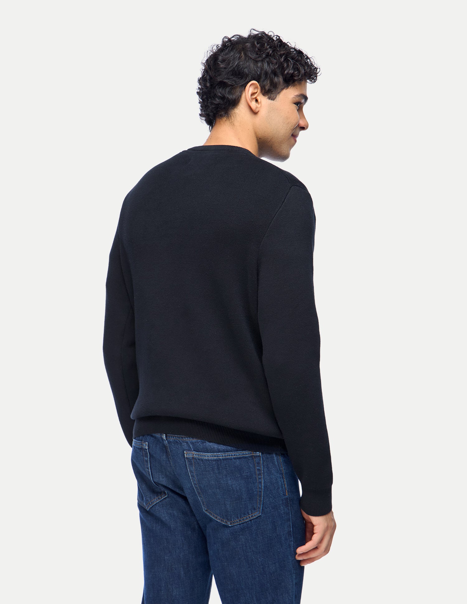Brand Embroidered Colorblocked Slim Fit Sweater Navy - U.S. Polo Assn. India | Large