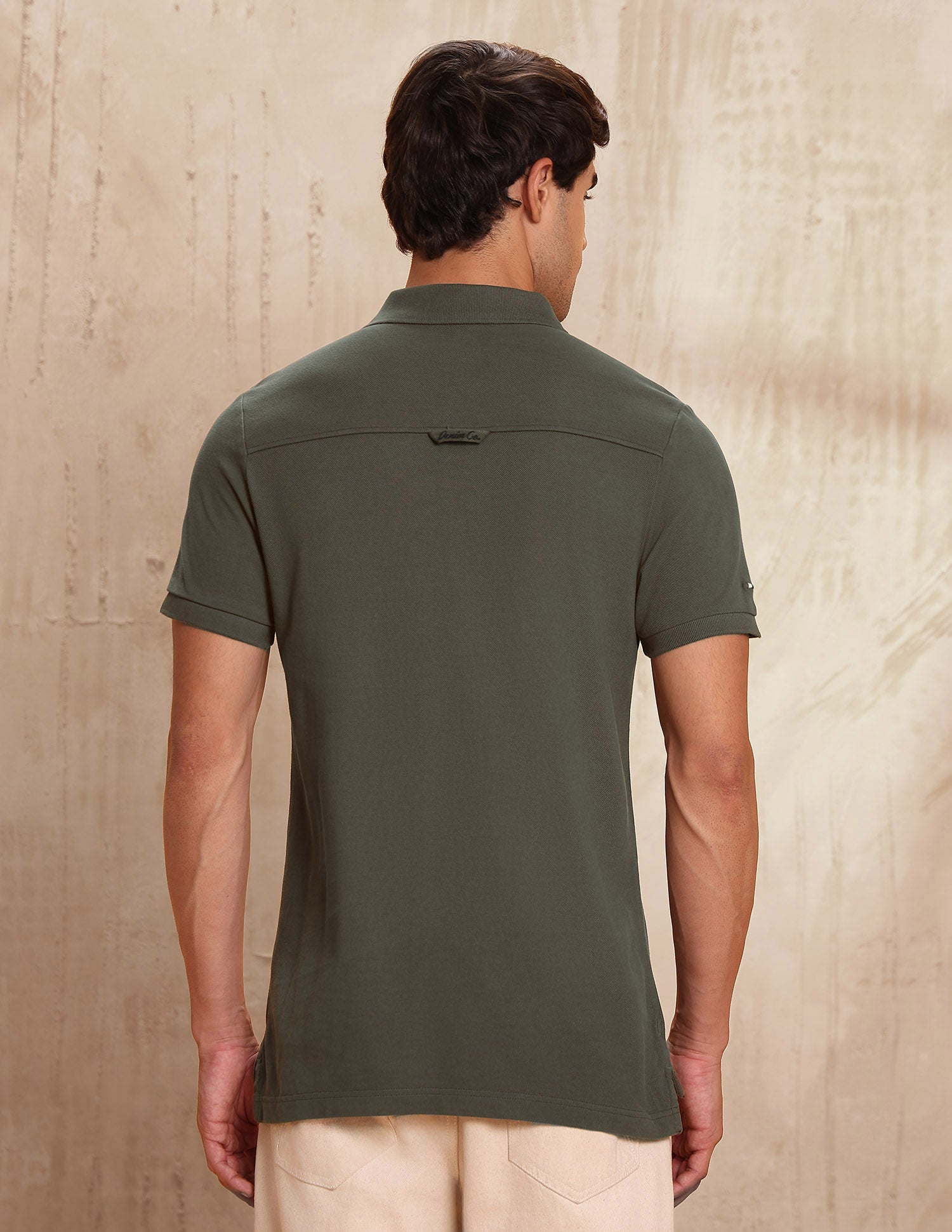 Pure Cotton Muscle Fit Polo Shirt Olive - U.S. POLO ASSN. | Large