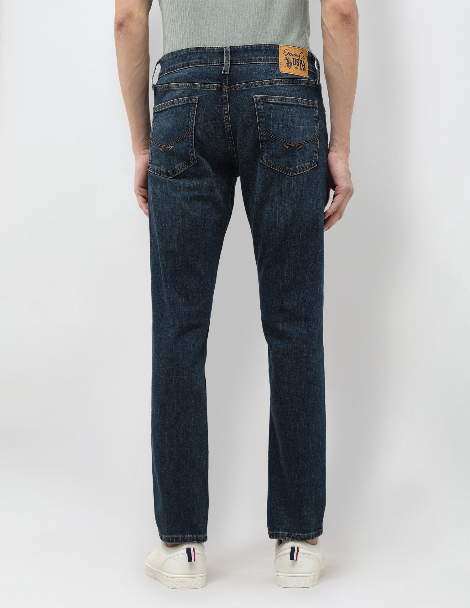 Brandon Slim Tapered Fit Blue Jeans Dark Blue - U.S. POLO ASSN. | Large