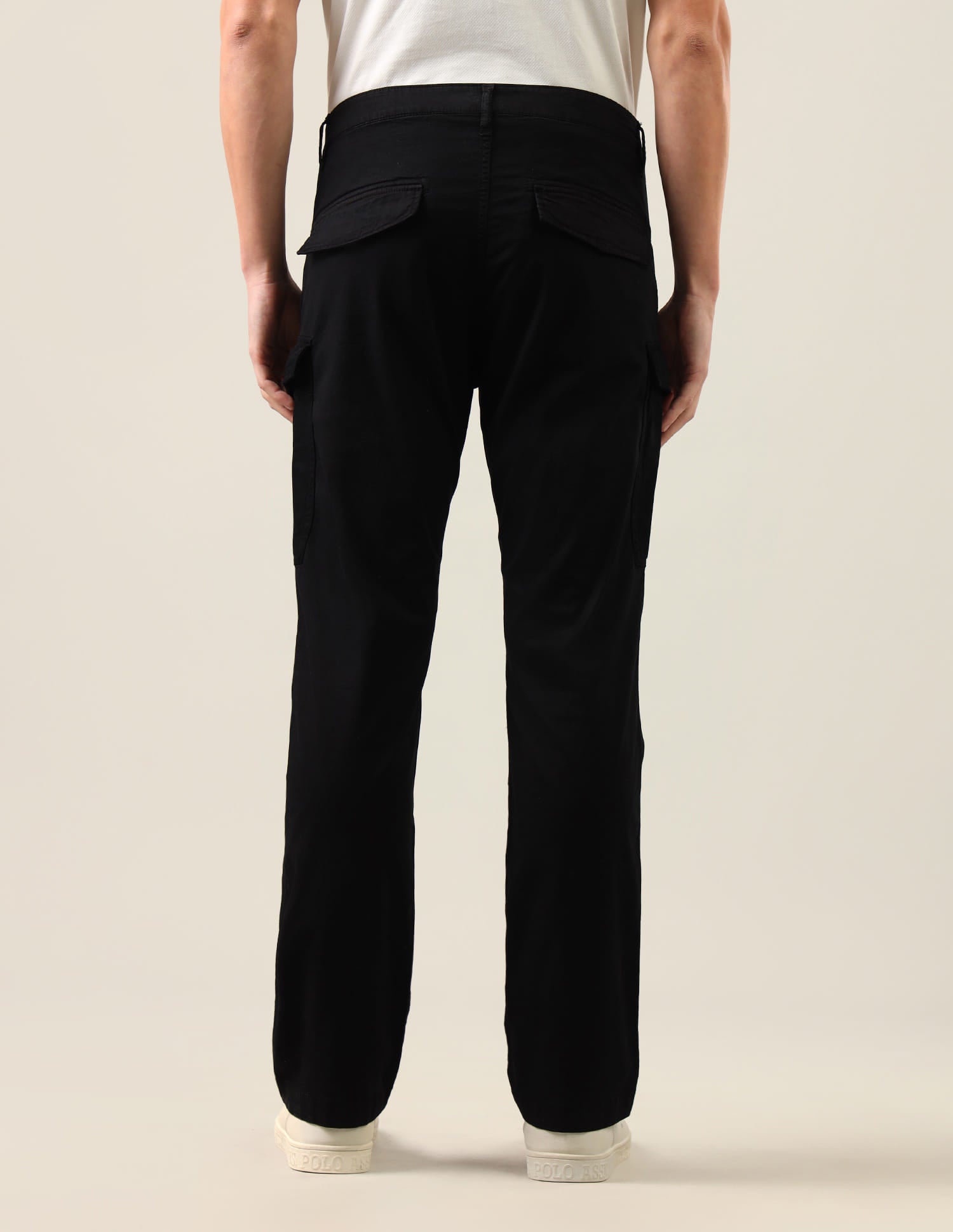 Harold Slim Straight Fit Twill Cargos Black - U.S. Polo Assn. India | Large