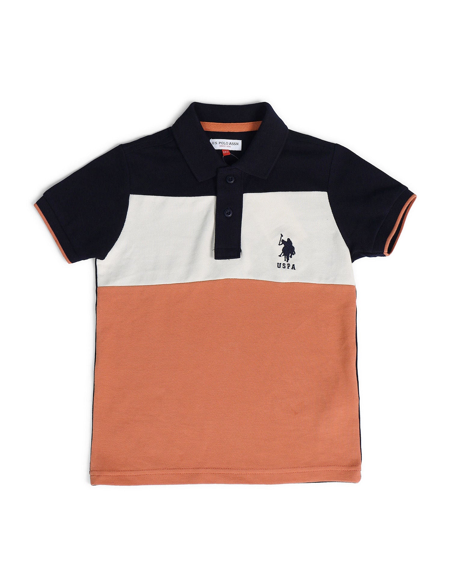 Boys Colourblocked Polo Shirt Black - U.S. POLO ASSN. | Large