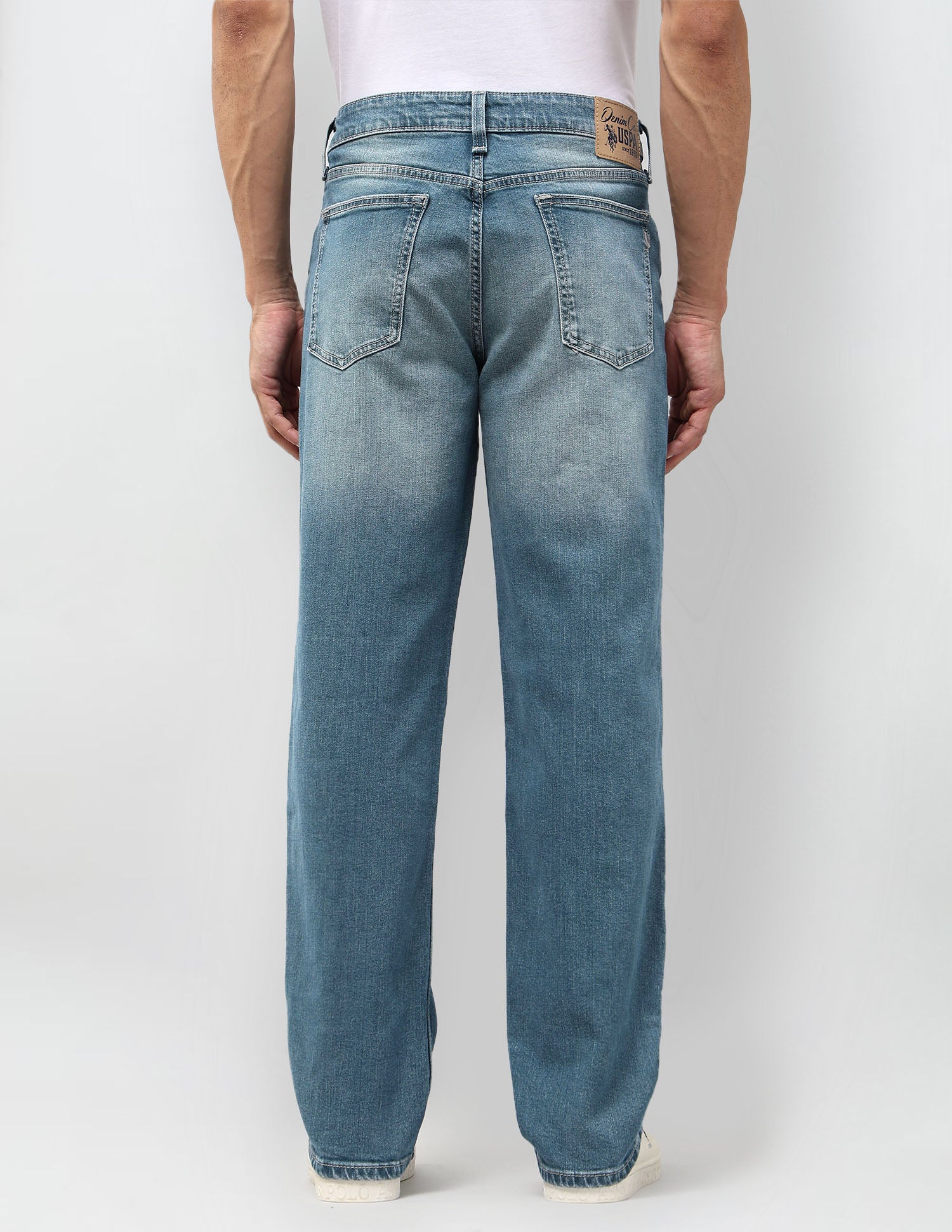 Shawn Relaxed Fit Blue Jeans Light Blue - U.S. POLO ASSN. | Large