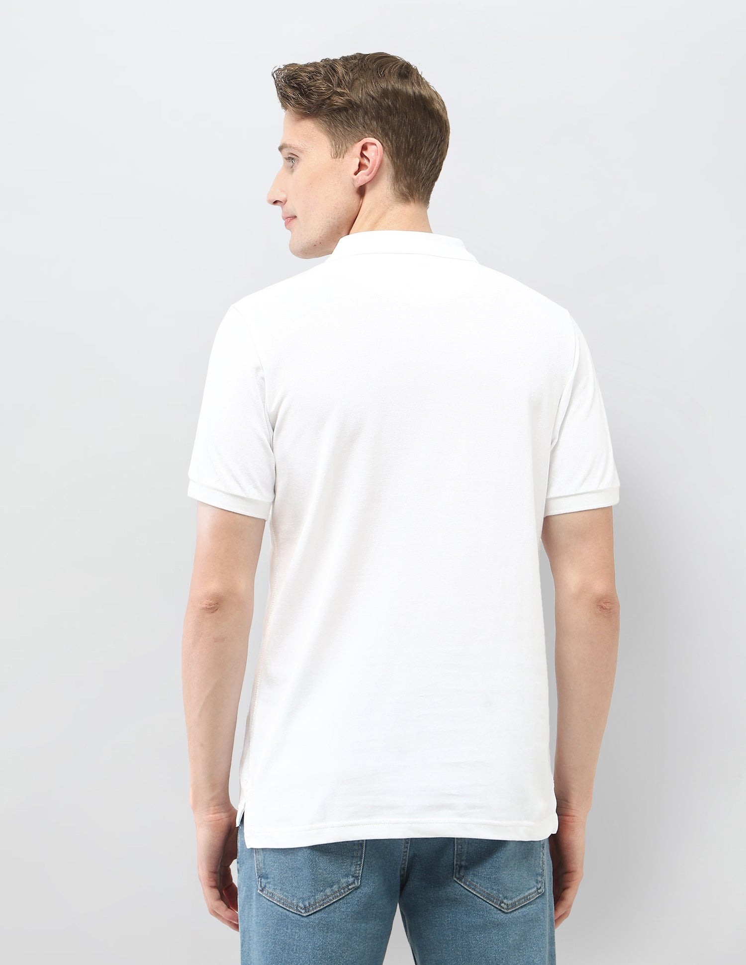 Solid Slim Fit Polo Shirt White - U.S. Polo Assn. India | Large