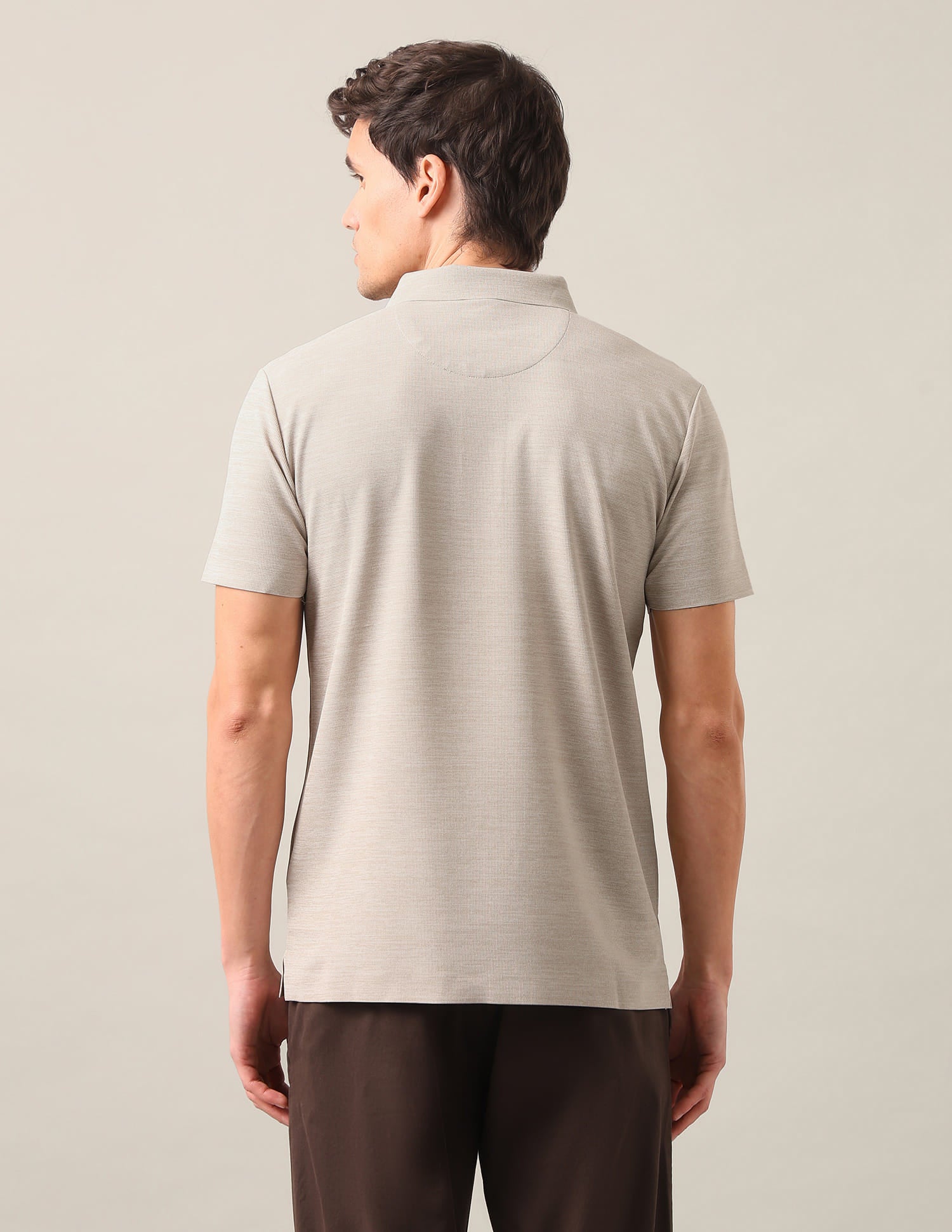 Solid Slim Fit Polo Shirt Brown - U.S. Polo Assn. India | Large