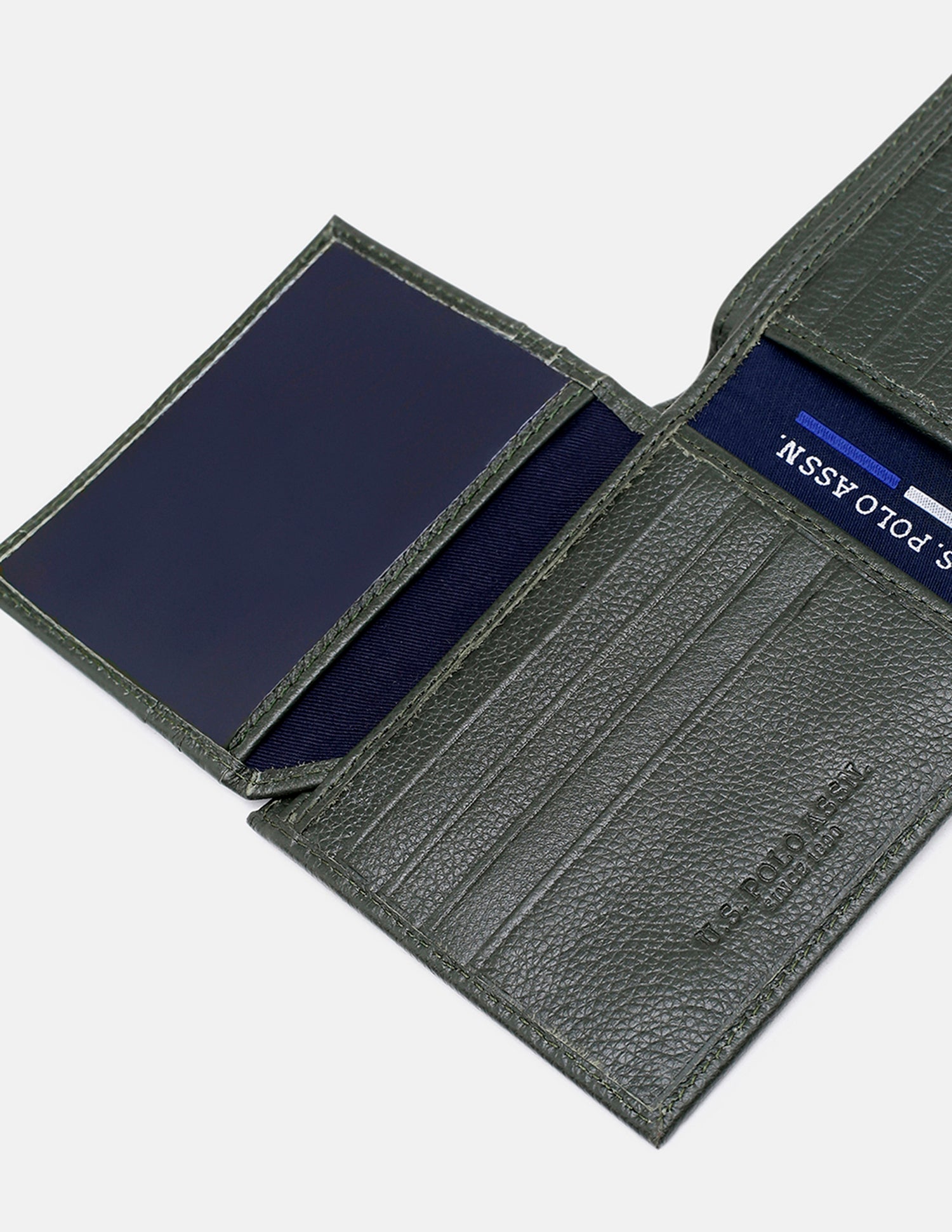 Bi-Fold Solid Wallet Olive - U.S. Polo Assn. India | Large
