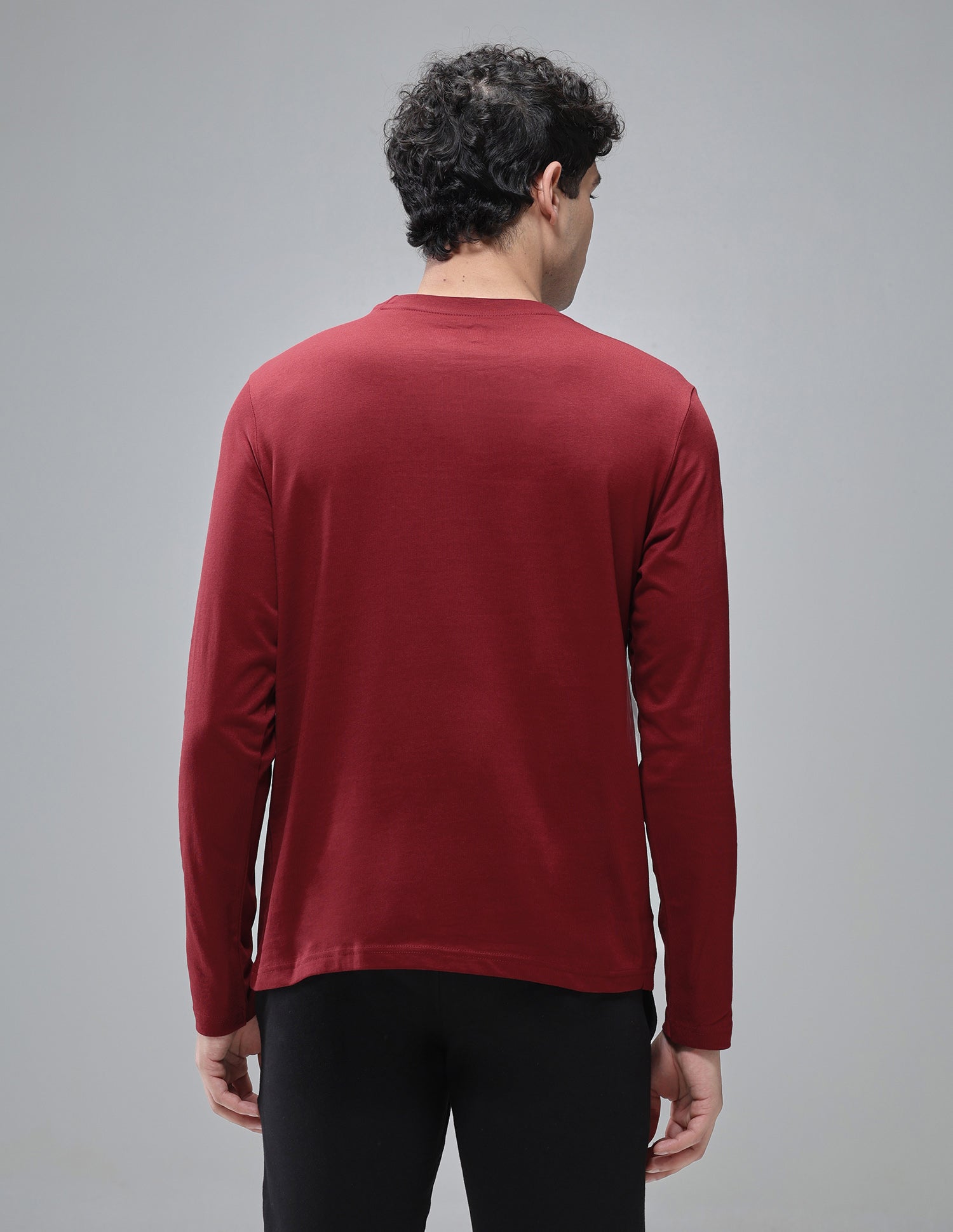 Pure Cotton Long Sleeve I693 Lounge T-Shirt - Pack Of 1 Red - U.S. Polo Assn. India | Large