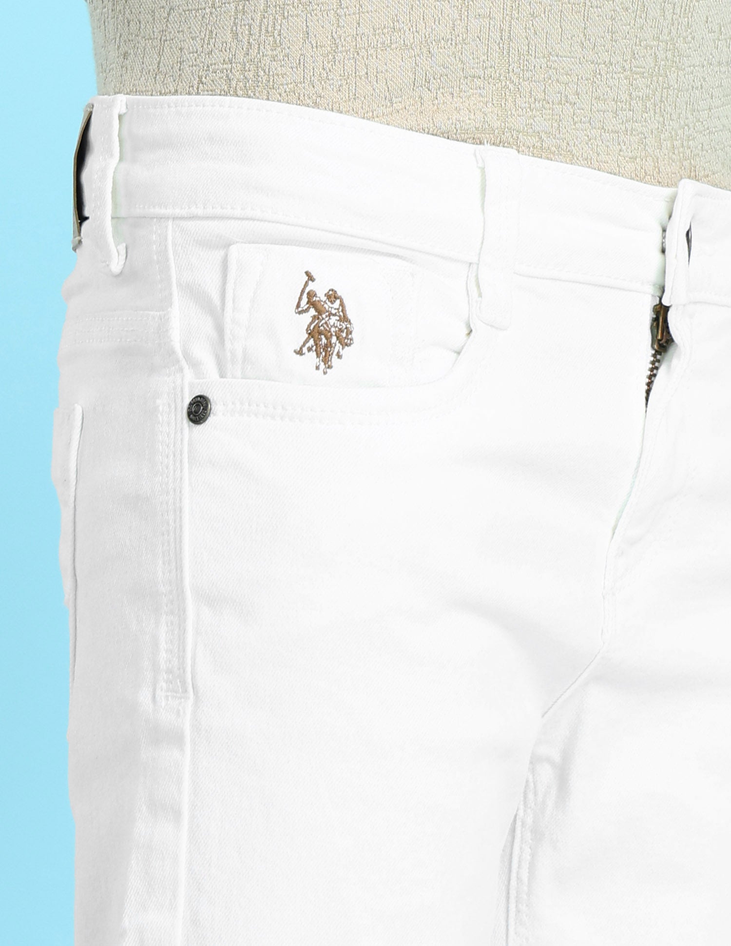 Solid Brandon Slim Fit Jeans White - U.S. POLO ASSN. | Large