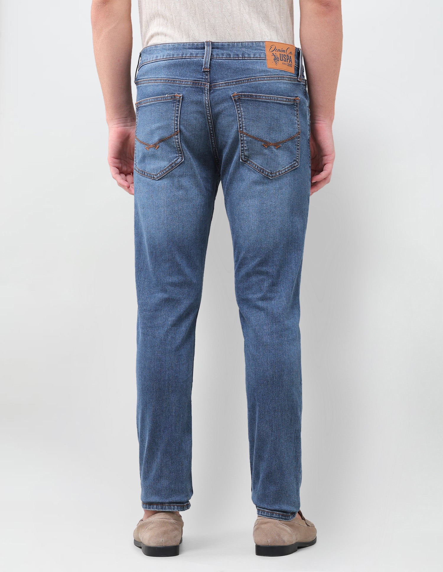 Brandon Slim-Tapered Fit Blue Jeans Indigo - U.S. Polo Assn. India | Large