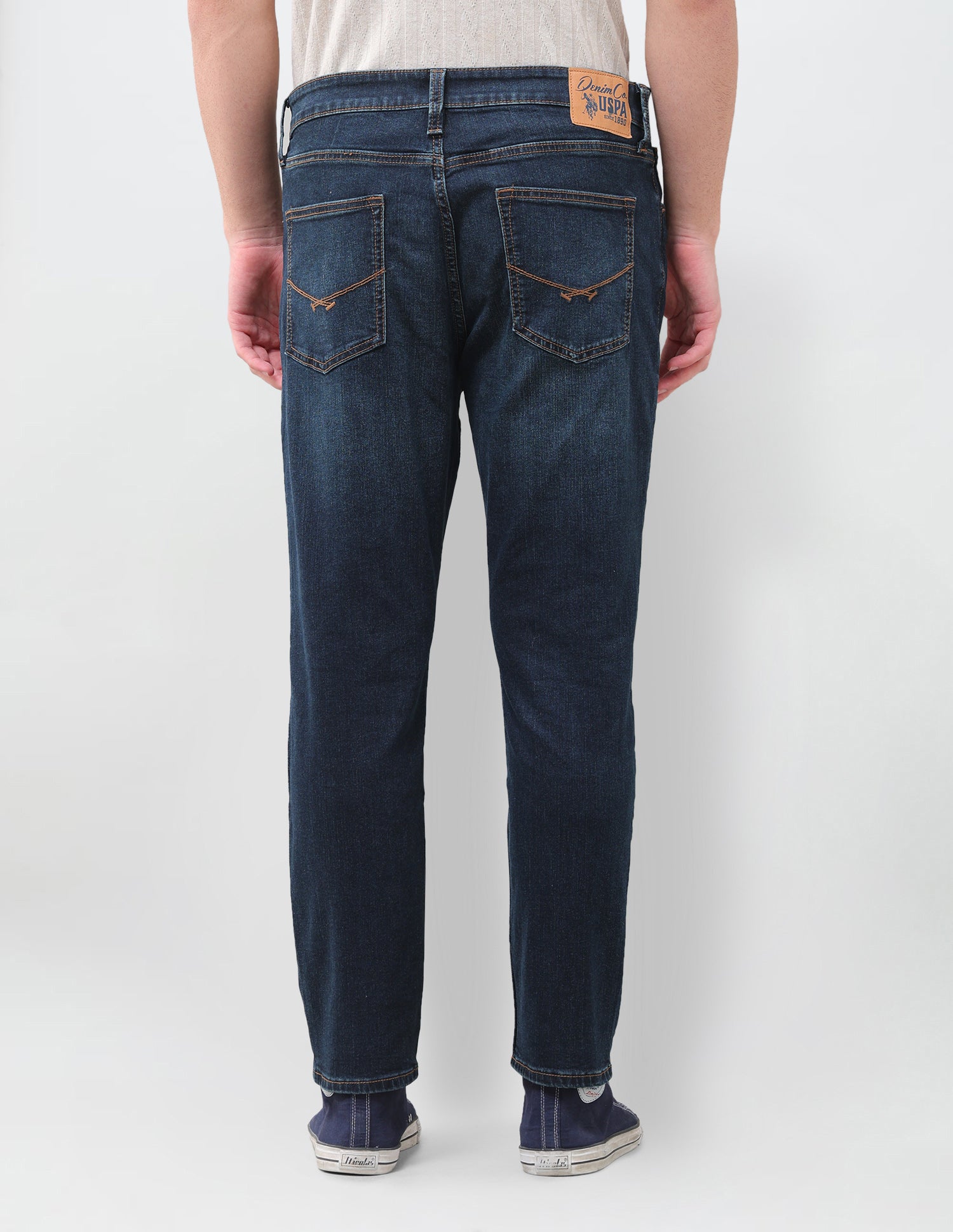 Cole Comfort Cropped Fit Blue Jeans Dark Indigo - U.S. Polo Assn. India | Large
