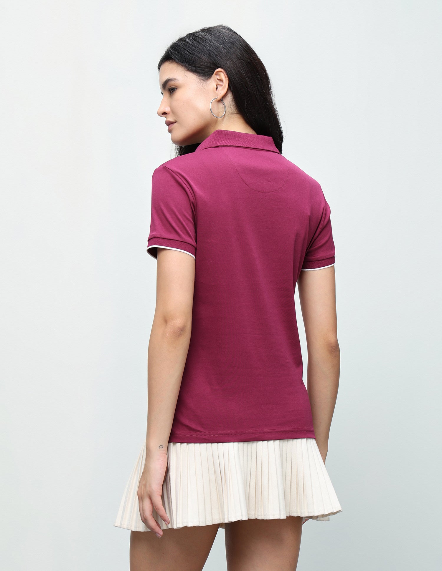 Solid Regular Fit Polo Shirt Wine - U.S. Polo Assn. India | Large