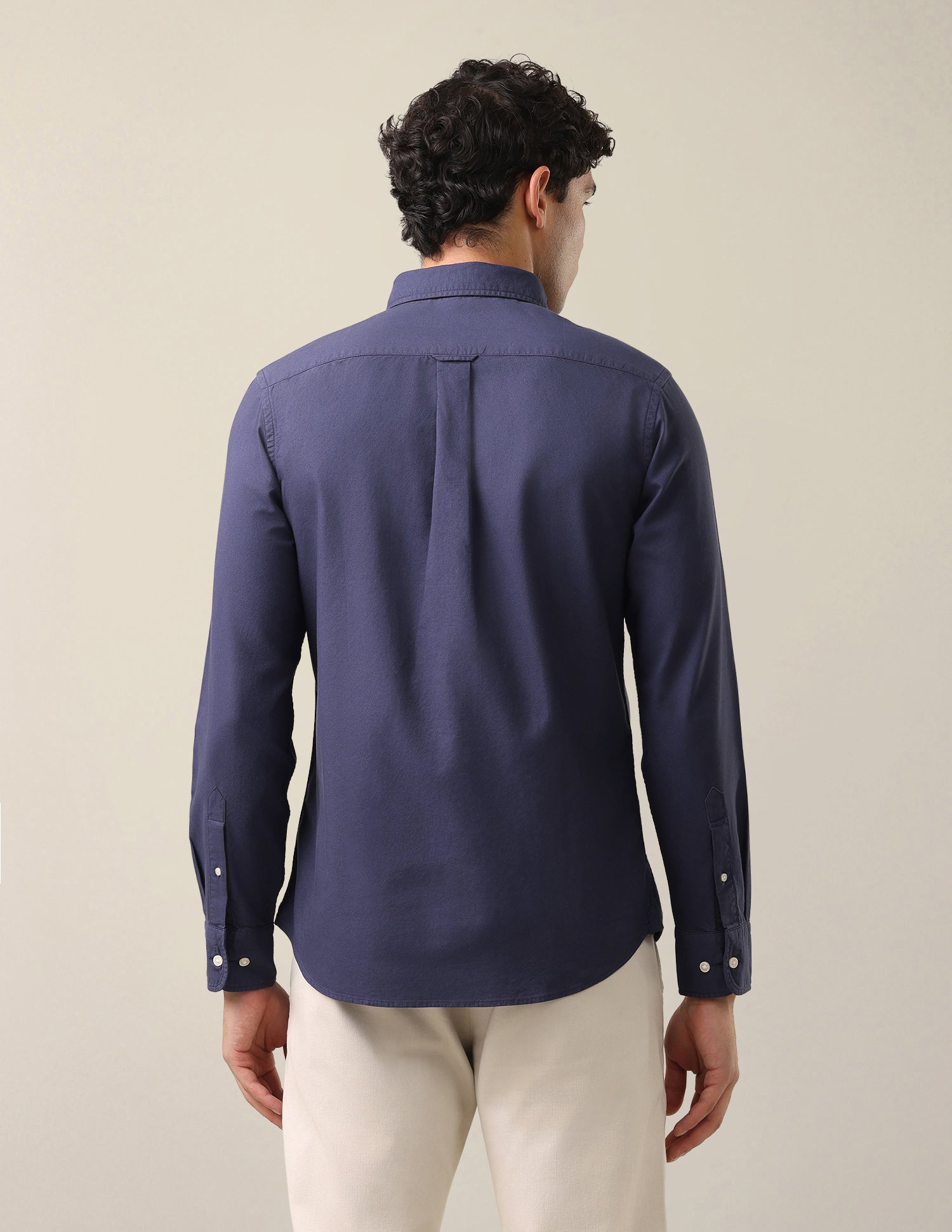 Oxford Tailored Fit Button-Down Collar Shirt Purple - U.S. Polo Assn. India | Large