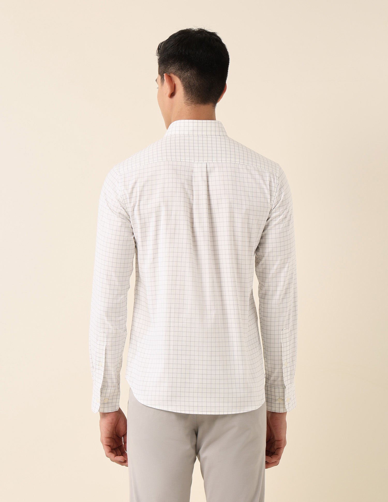 Tailored Fit Graph Checked Shirt Grey - U.S. Polo Assn. India | Large
