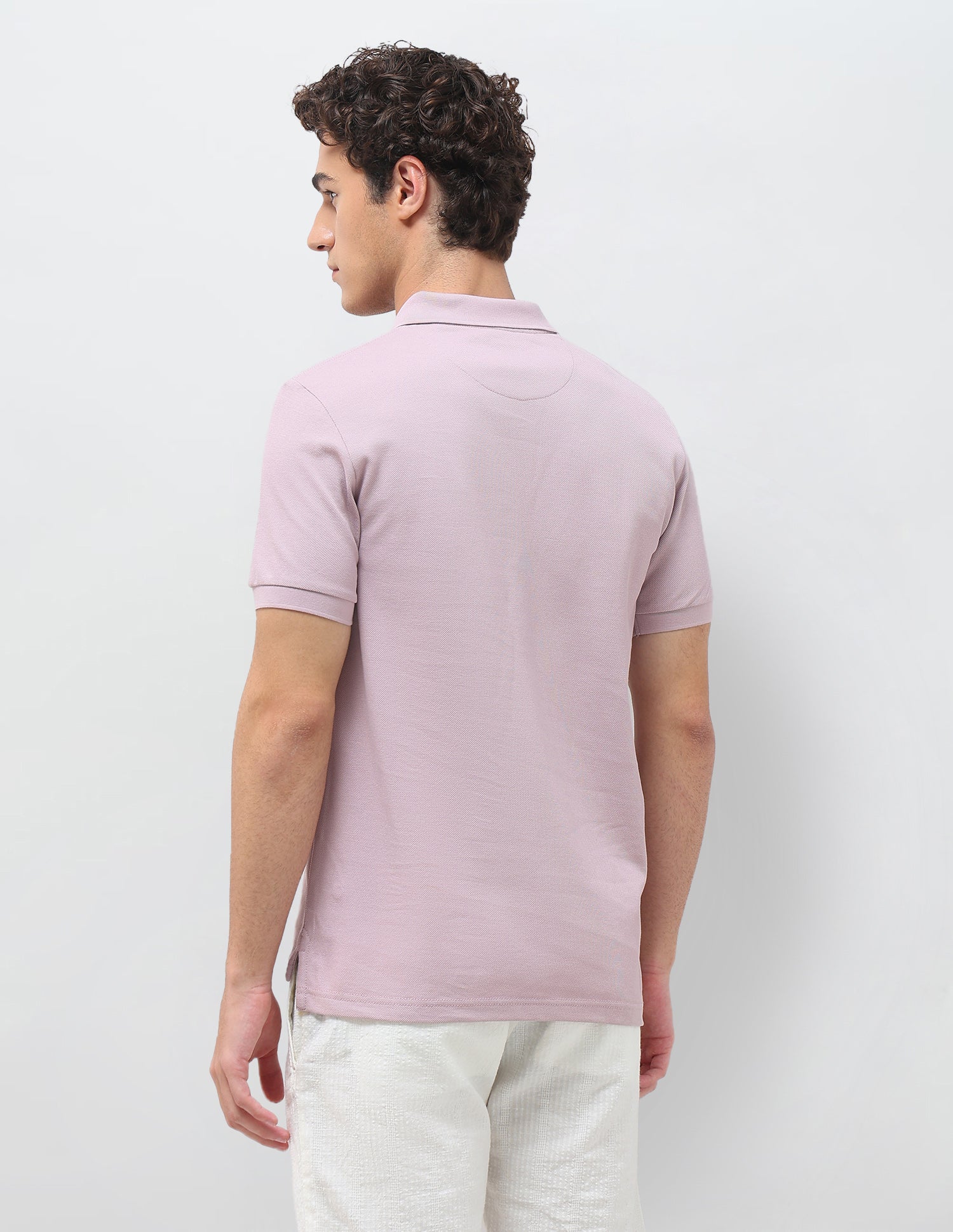 Solid Slim Fit Polo Shirt Peach - U.S. Polo Assn. India | Large