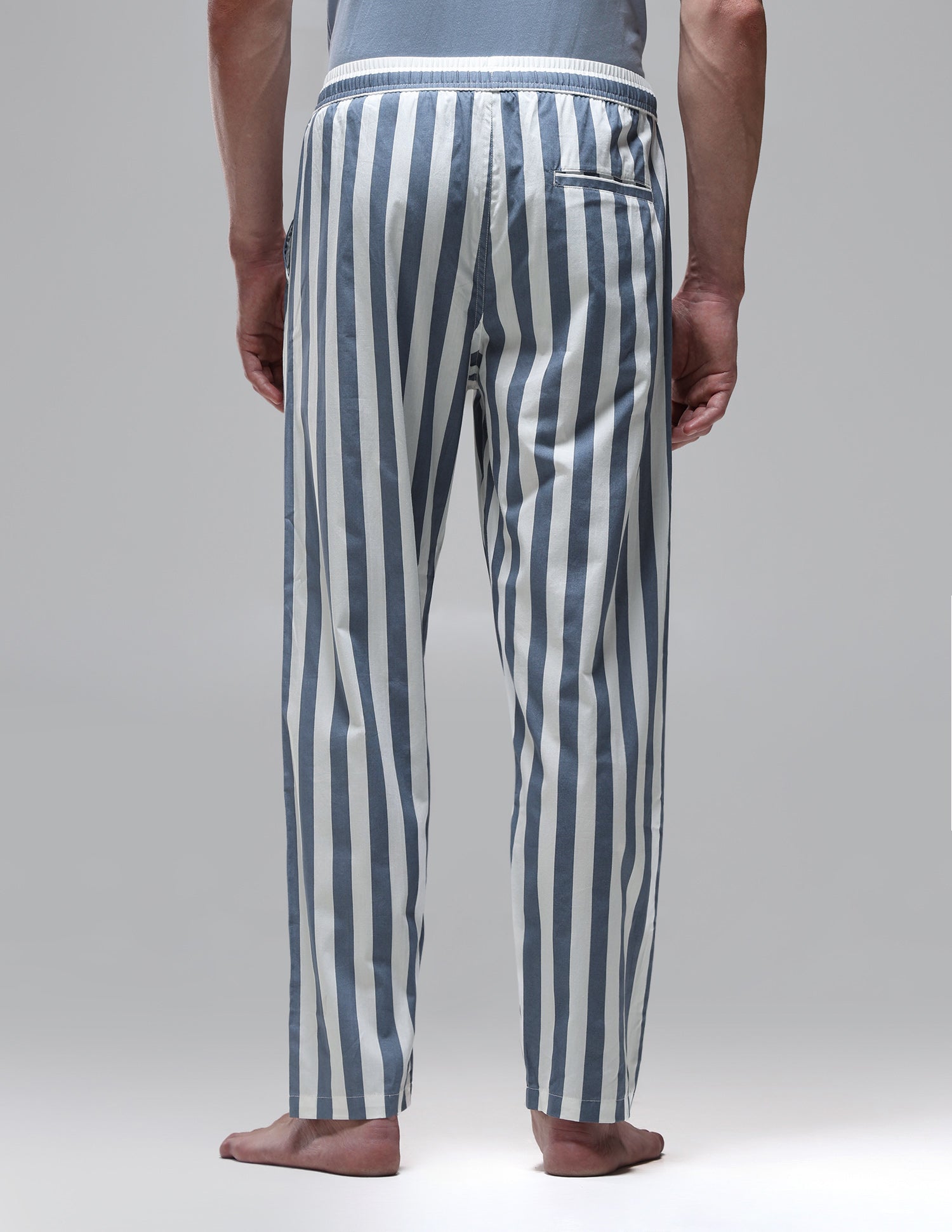 Vertical Striped Mid Rise OELP1 Lounge Pants Flint Stone - U.S. Polo Assn. India | Large