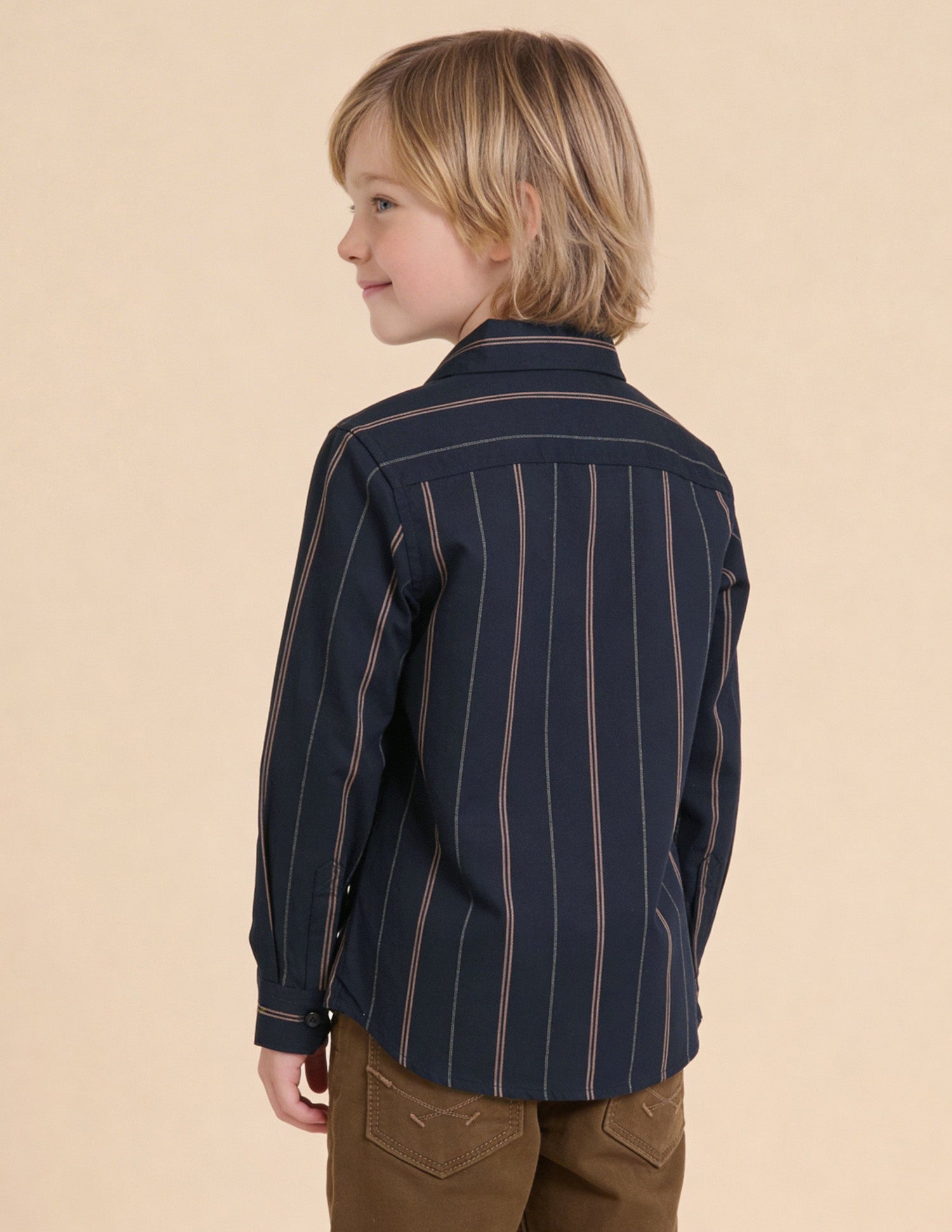 Vertical Striped Regular Fit Shirt Navy - U.S. Polo Assn. India | Large