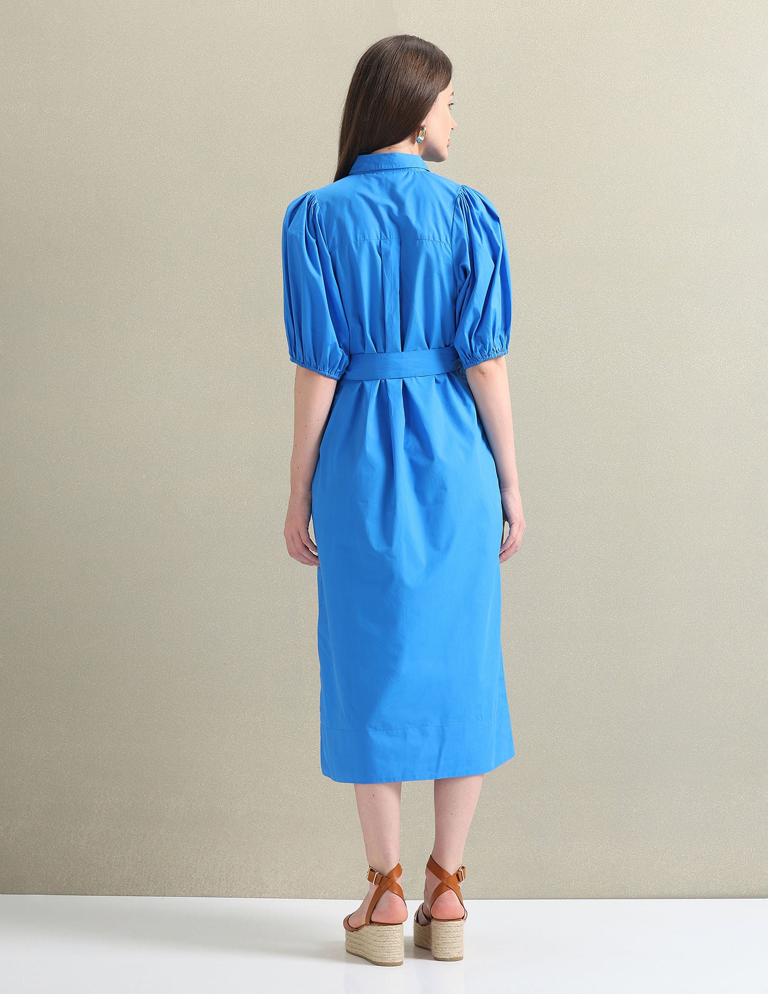 Pure Cotton Relaxed Shirt Dress Blue - U.S. POLO ASSN. | Large