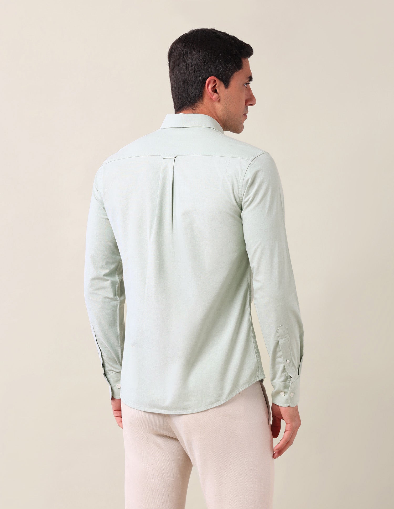 Solid Tailored Fit Shirt Green - U.S. Polo Assn. India | Large