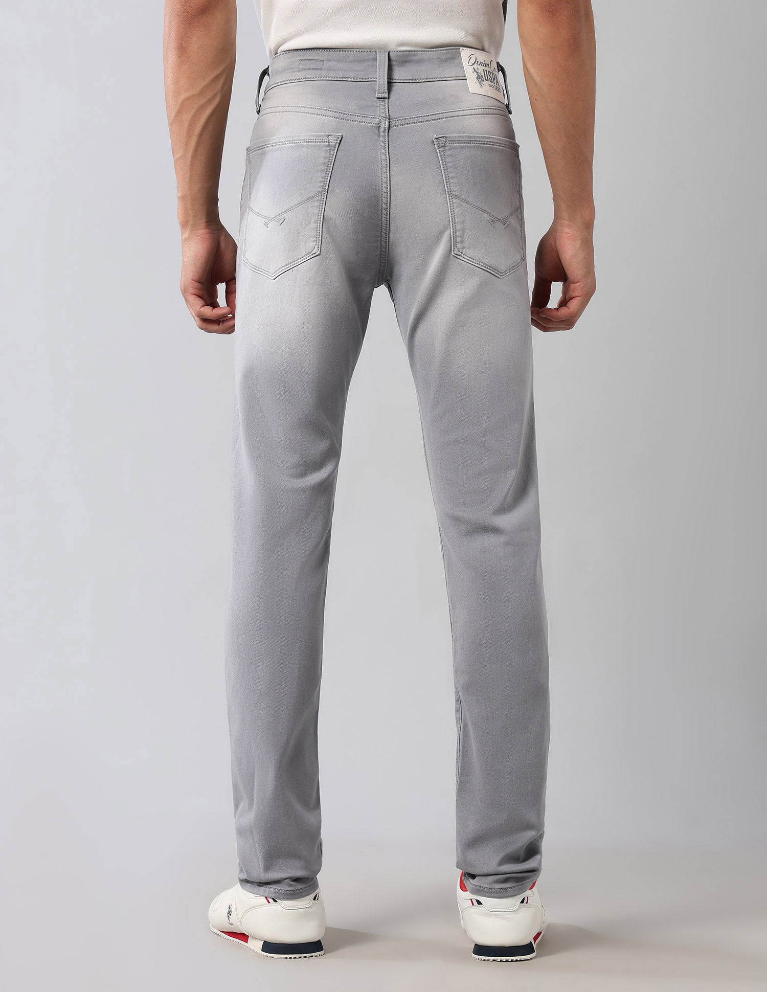 Regallo Skinny Fit Grey Ultra Soft Jeans Grey - U.S. Polo Assn. India | Large