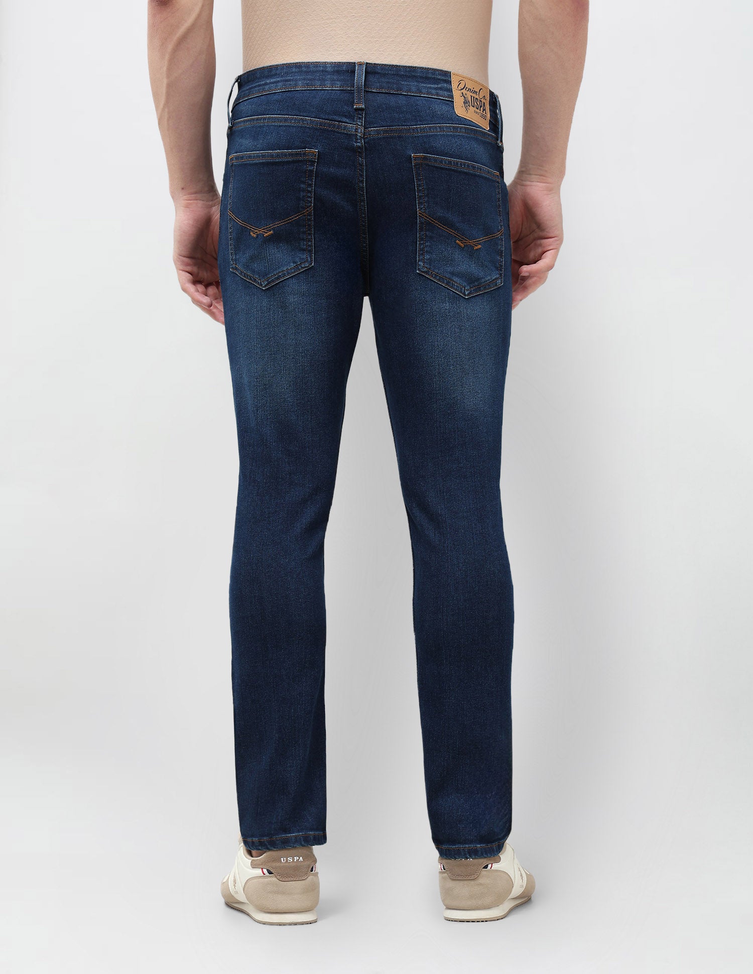 Henry Tapered Fit Stone Washed Jeans Dark Blue - U.S. POLO ASSN. | Large