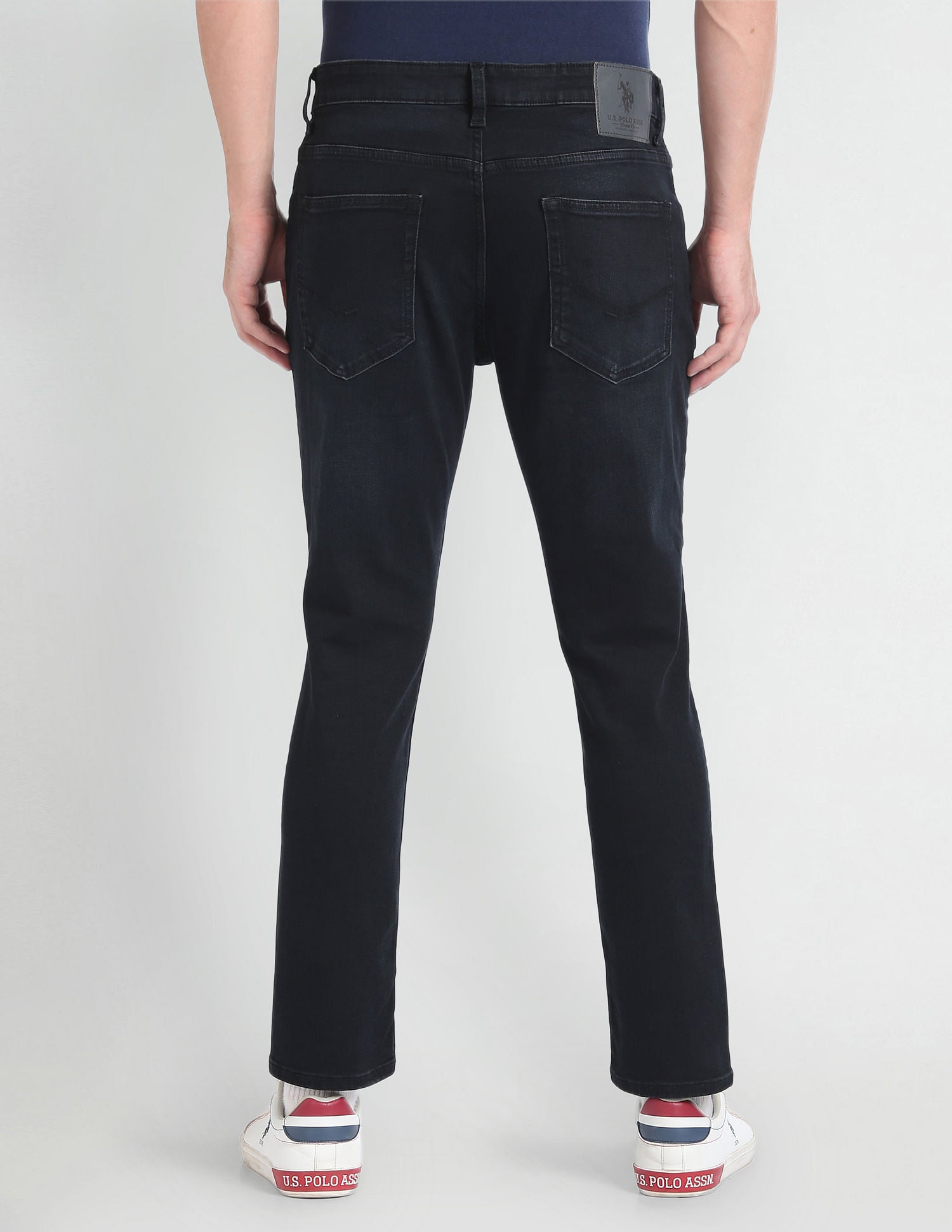 Henry Cropped Tapered Fit Blue Jeans Black - U.S. POLO ASSN. | Large