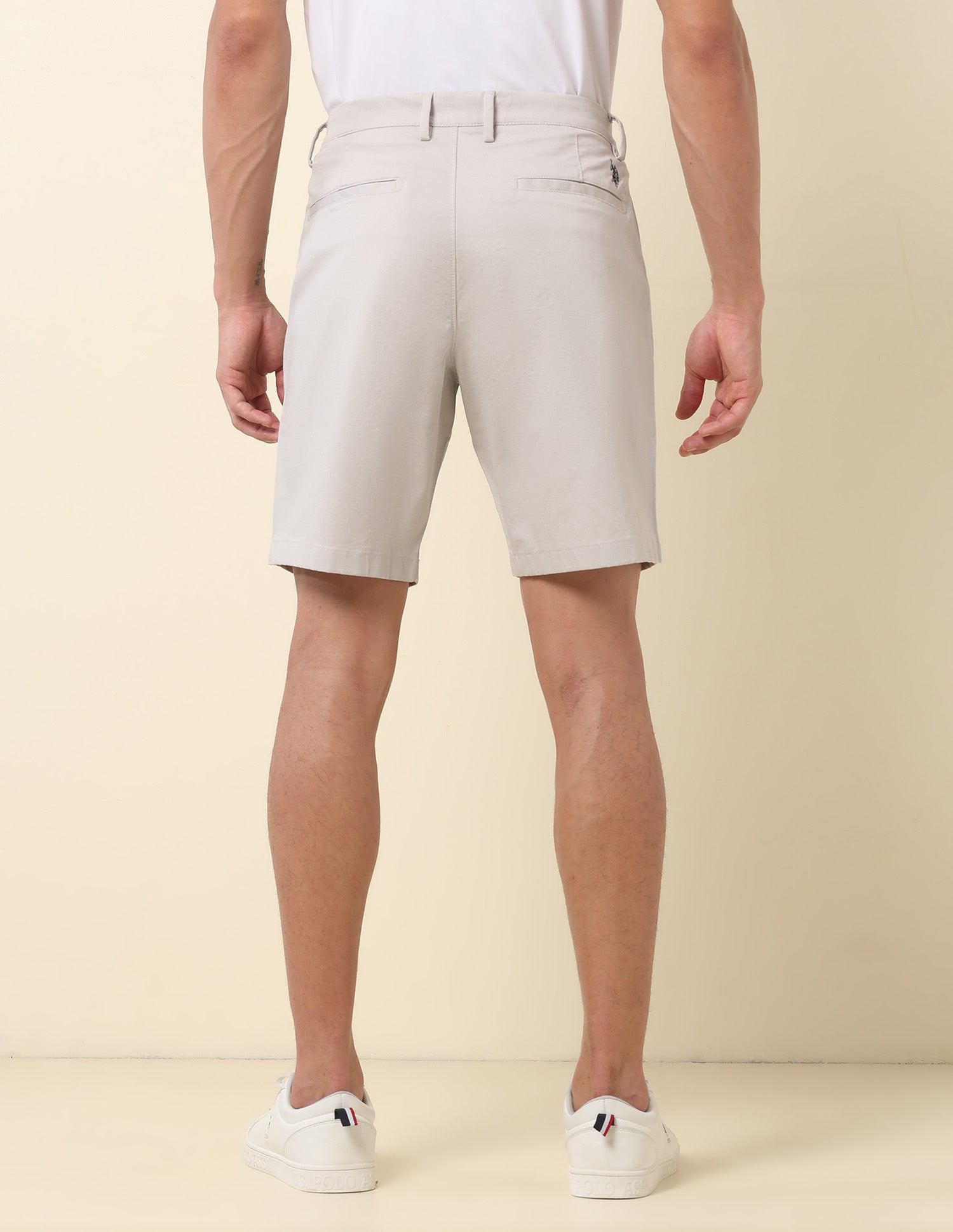 Slim Fit Solid Chino Shorts Light Grey - U.S. POLO ASSN. | Large