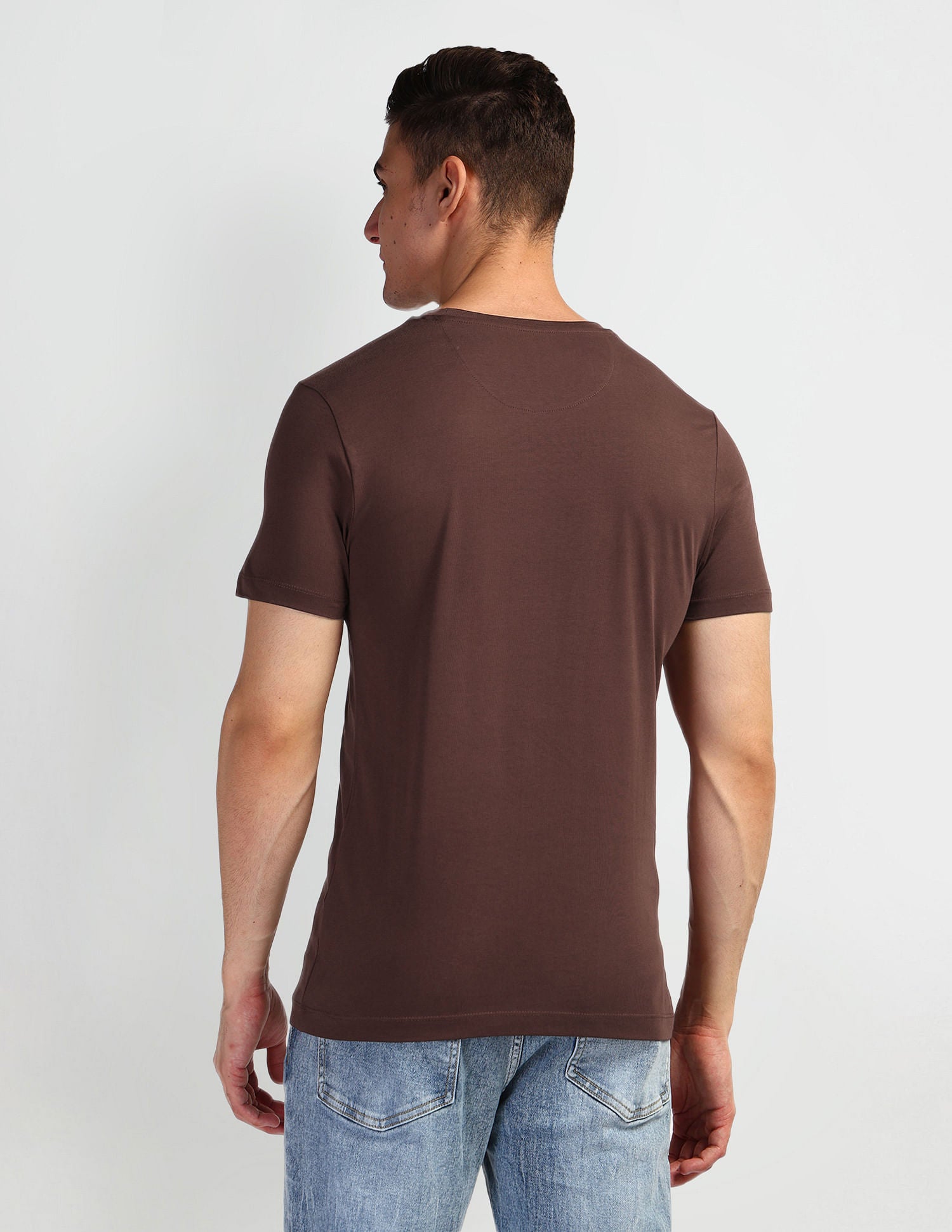 Logo Print Muscle Fit T-Shirt Maroon - U.S. Polo Assn. India | Large
