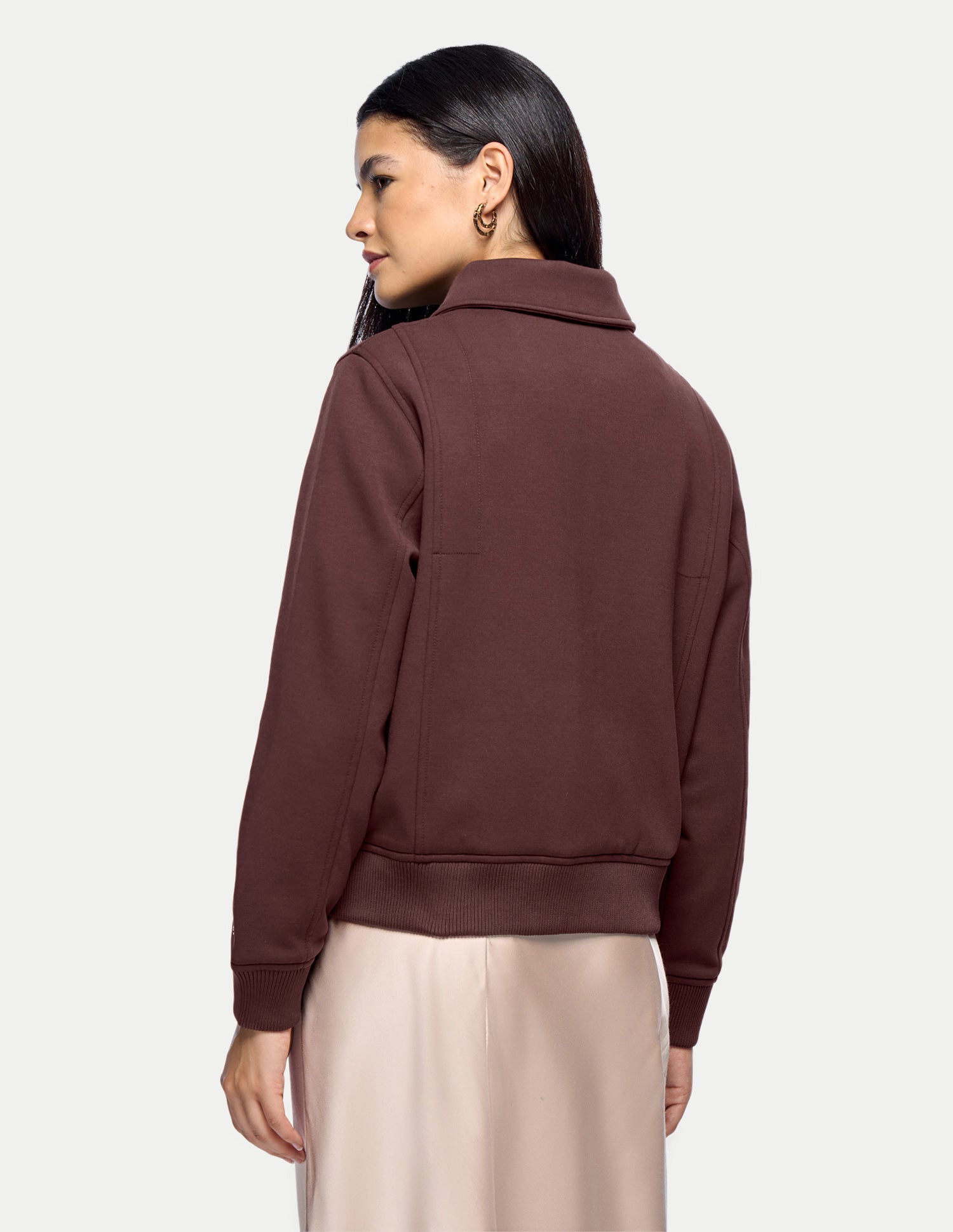 High Neck Scuba Bomber Jacket Brown - U.S. Polo Assn. India | Large
