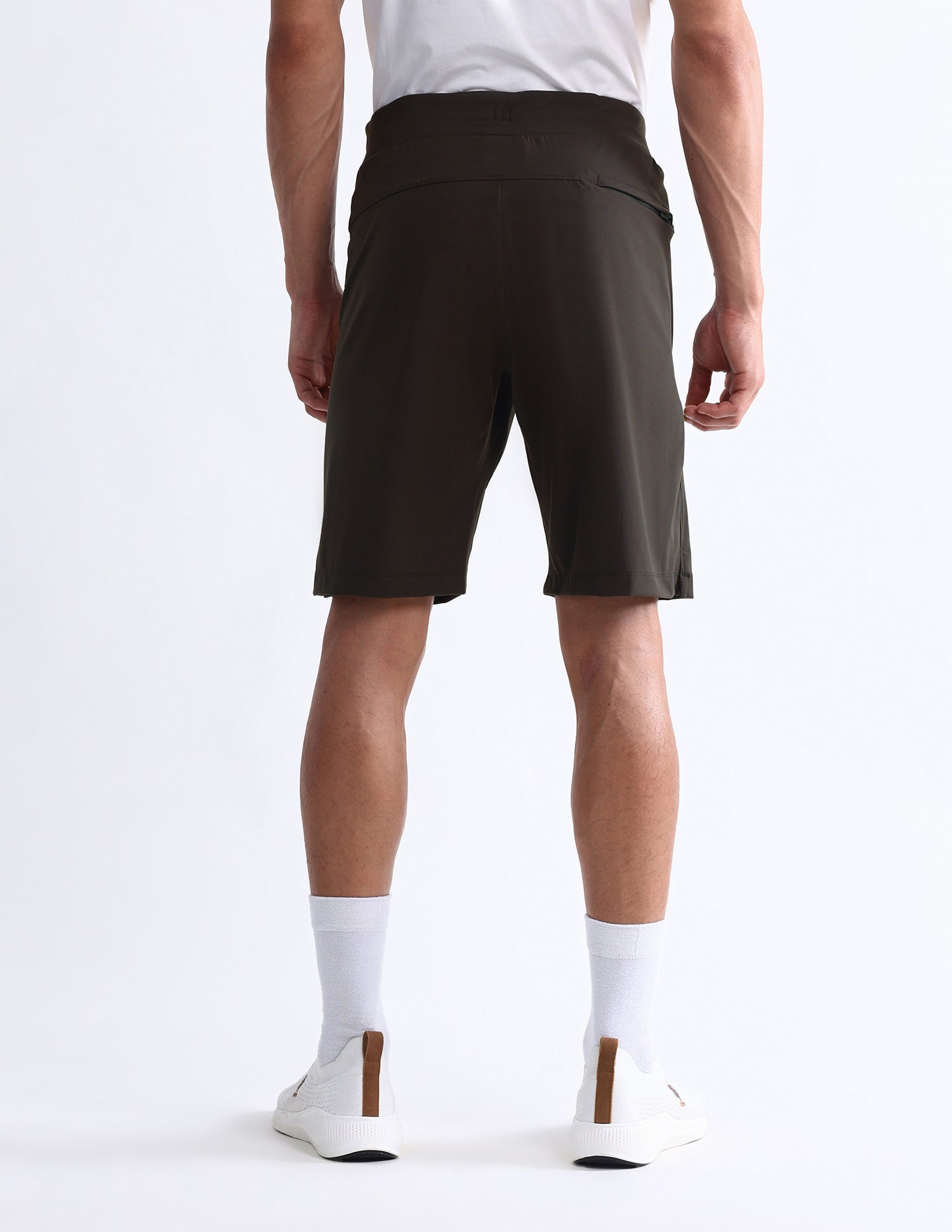 Slim Fit Solid Active Shorts Brown - U.S. Polo Assn. India | Large