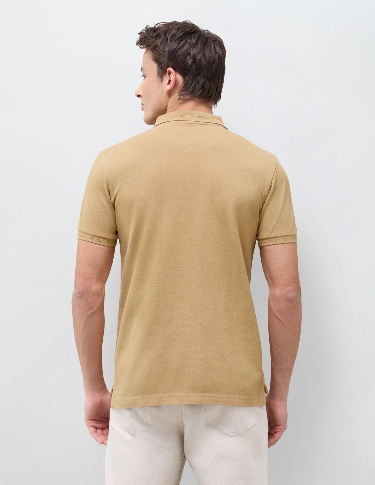 Solid Slim Fit Polo Shirt Mustard - U.S. Polo Assn. India | Large