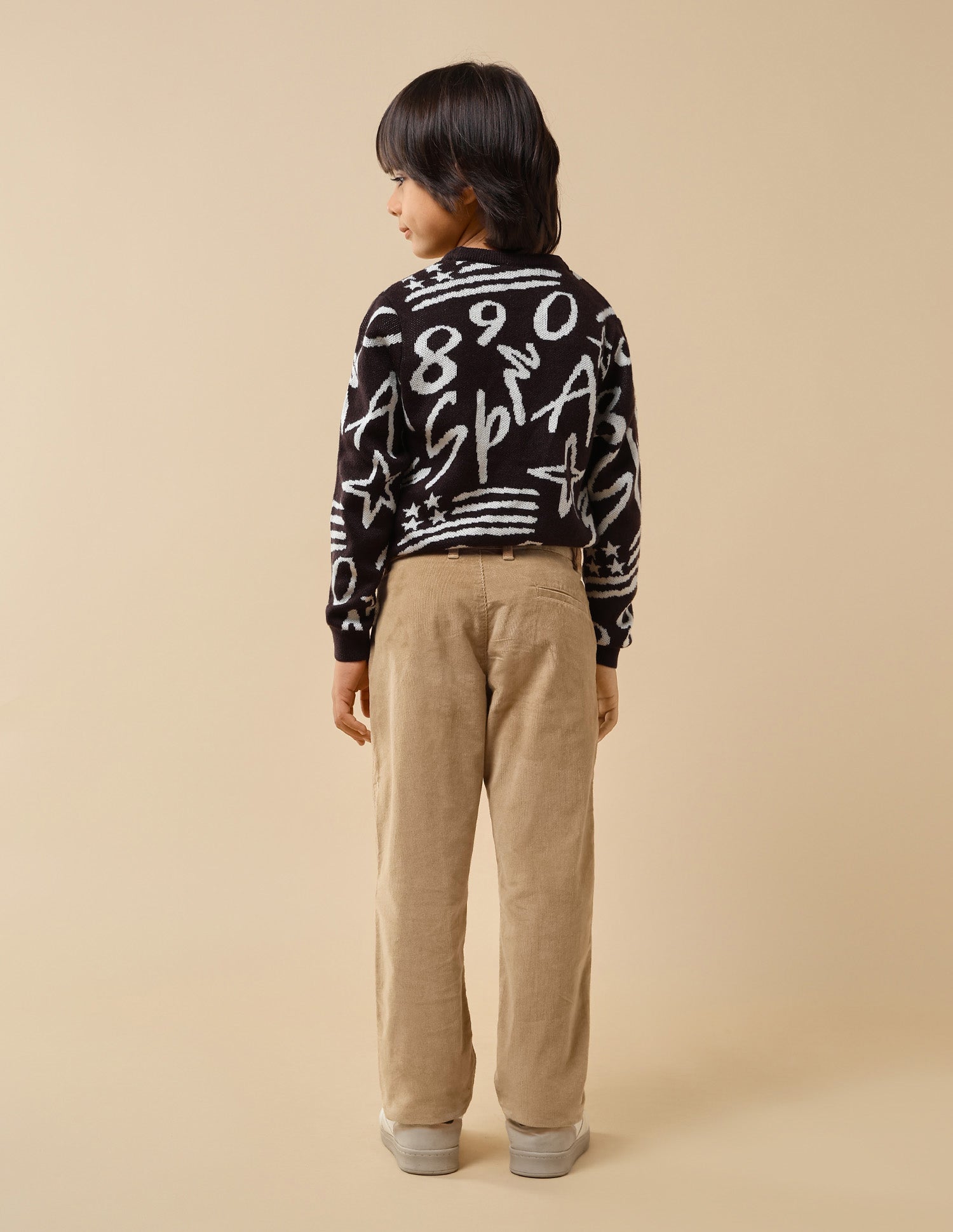 Boys Solid Slim Fit Trousers Khaki - U.S. POLO ASSN. | Large