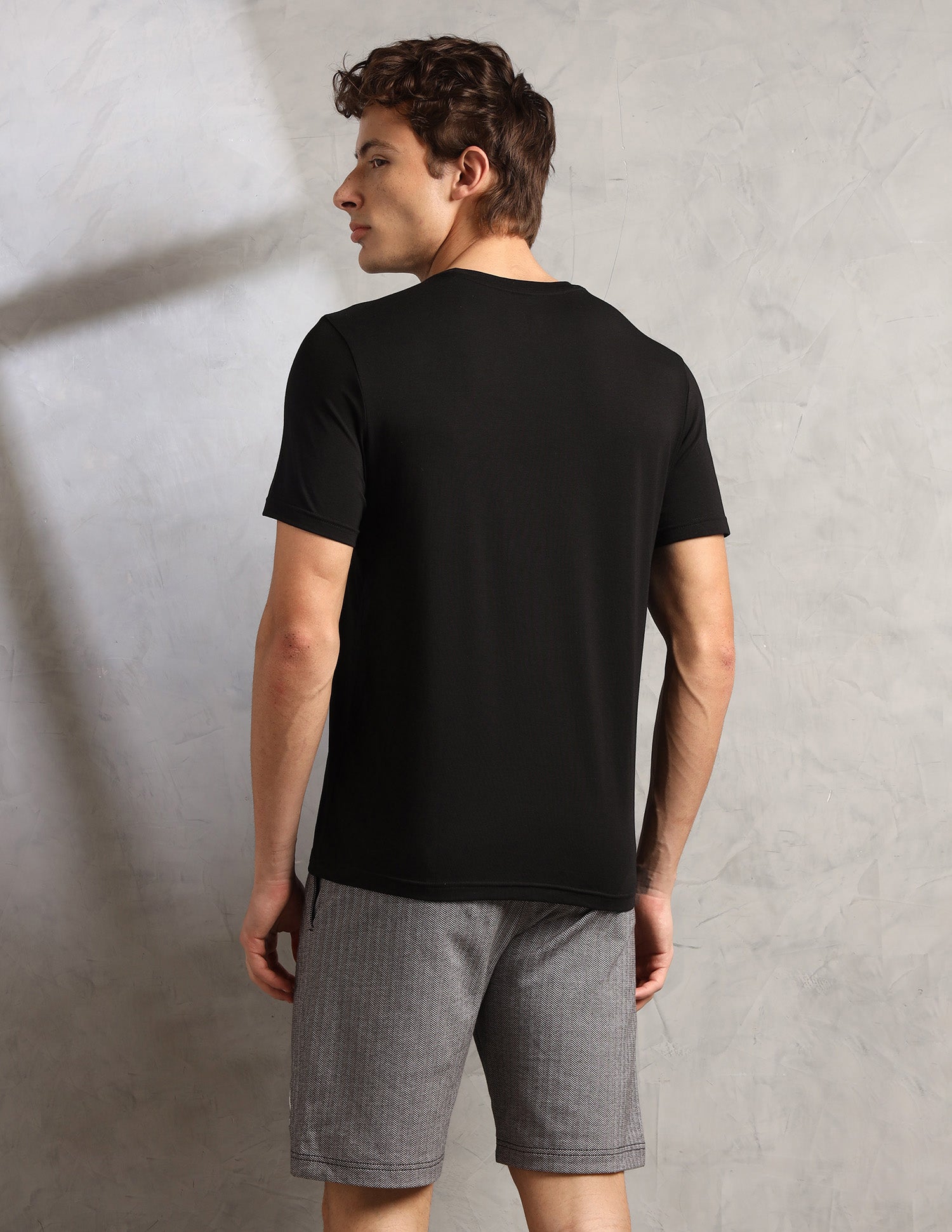 Comfort Relaxed Fit Breathable PE005-PL Lounge T-Shirt - Pack Of 1 Black - U.S. Polo Assn. India | Large
