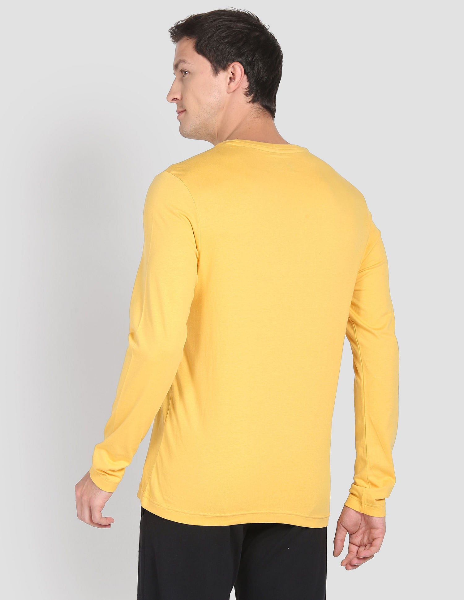Henley Neck Solid I693 Lounge T-Shirt - Pack Of 1 Yellow - U.S. POLO ASSN. | Large