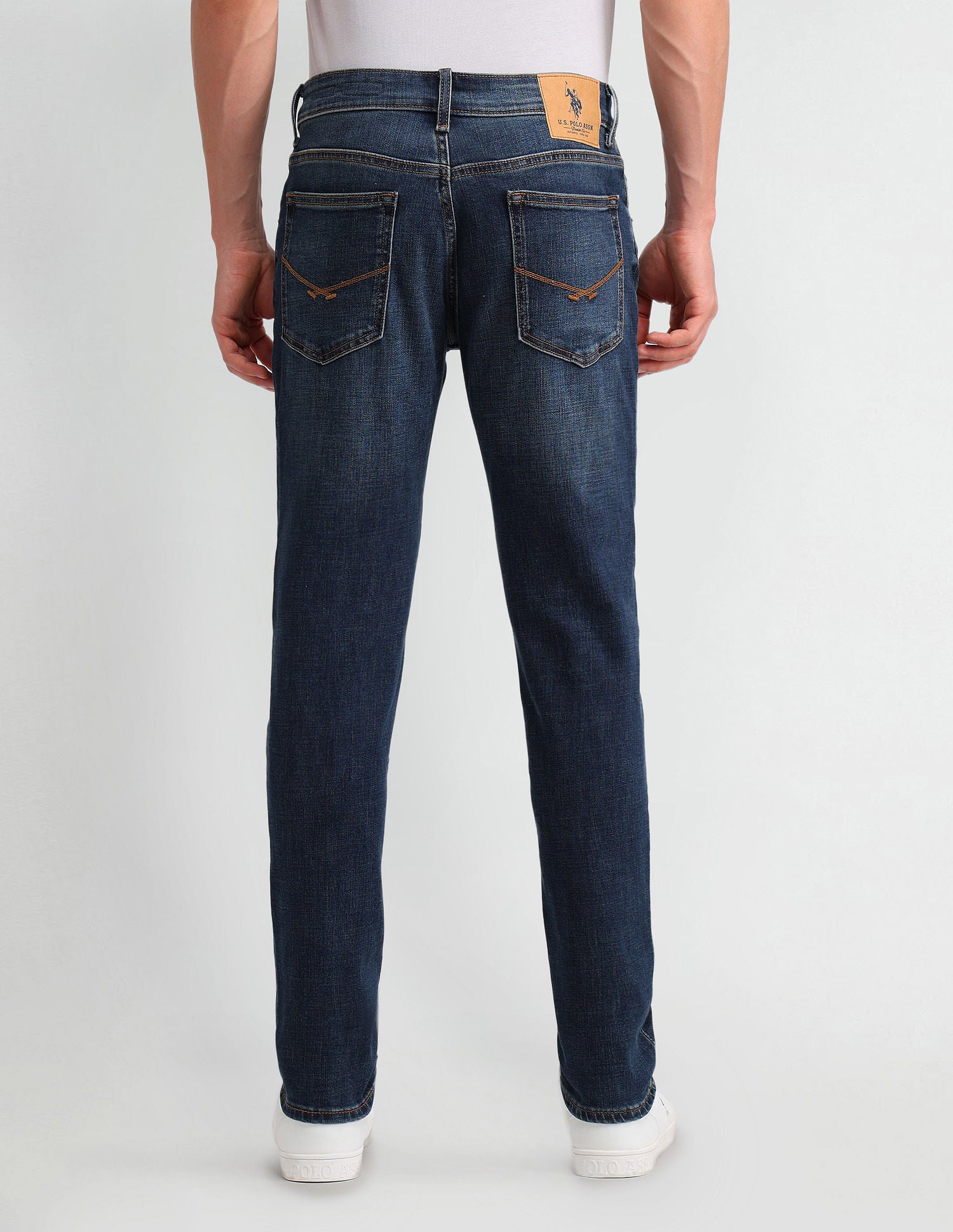 Brandon Slim Tapered Blue Jeans Blue - U.S. POLO ASSN. | Large