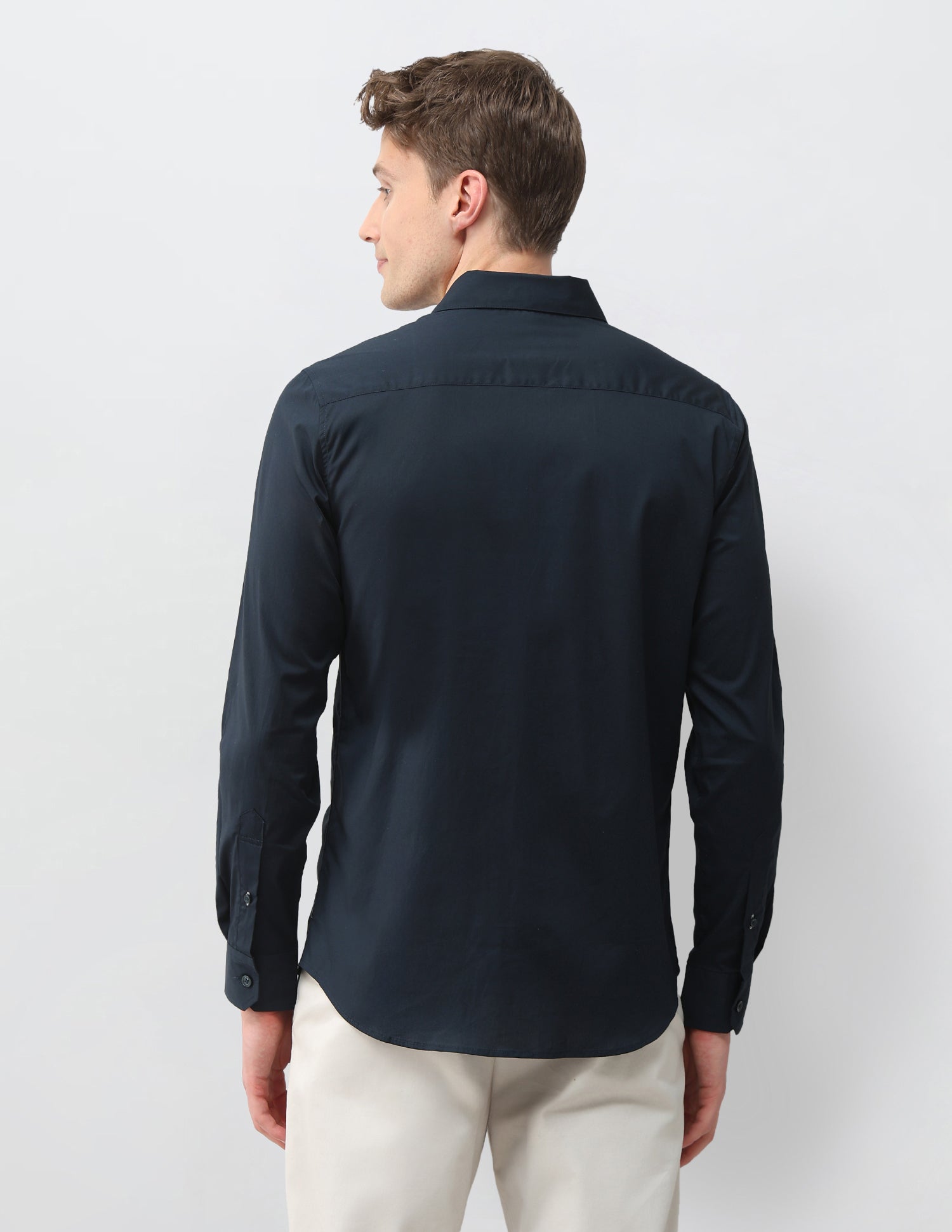 Solid Poplin Shirt Navy - U.S. Polo Assn. India | Large