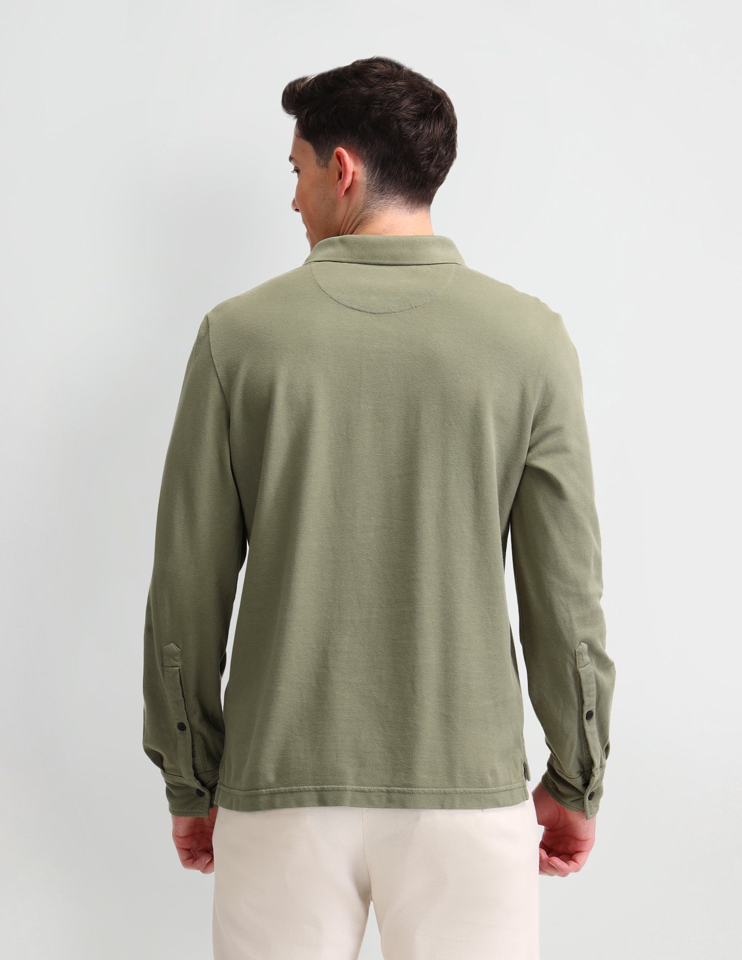 Solid Muscle Fit Polo Shirt Olive - U.S. Polo Assn. India | Large
