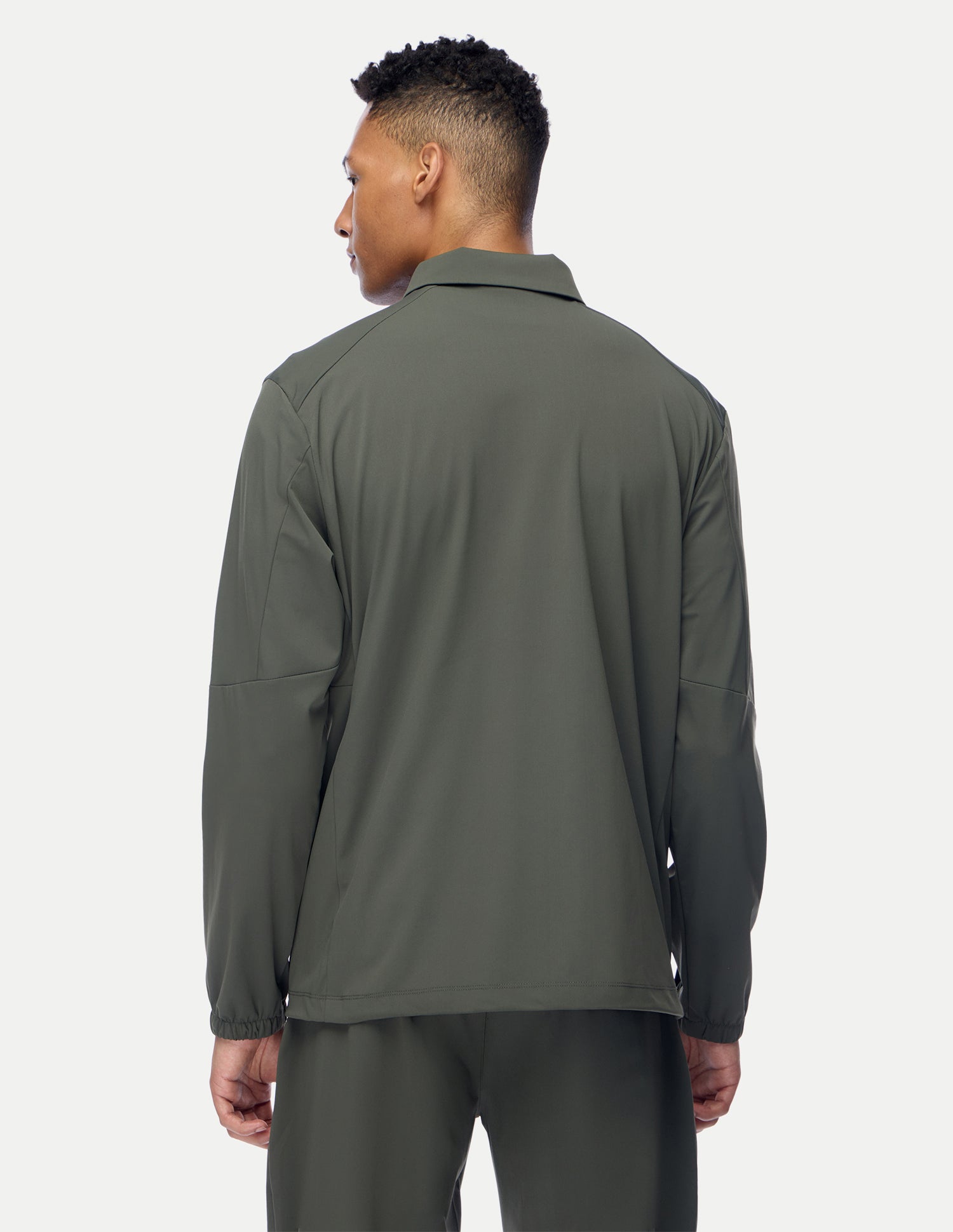 Solid Regular Fit Active Jacket Dark Olive - U.S. Polo Assn. India | Large