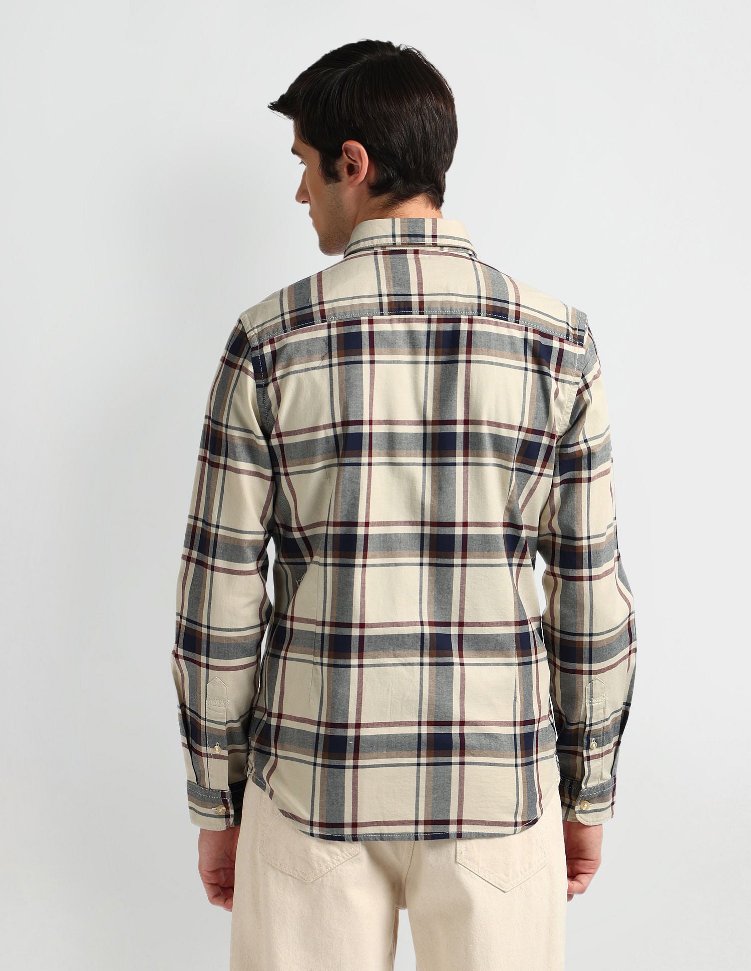 Tartan Check Tailored Fit Shirt Khaki - U.S. POLO ASSN. | Large