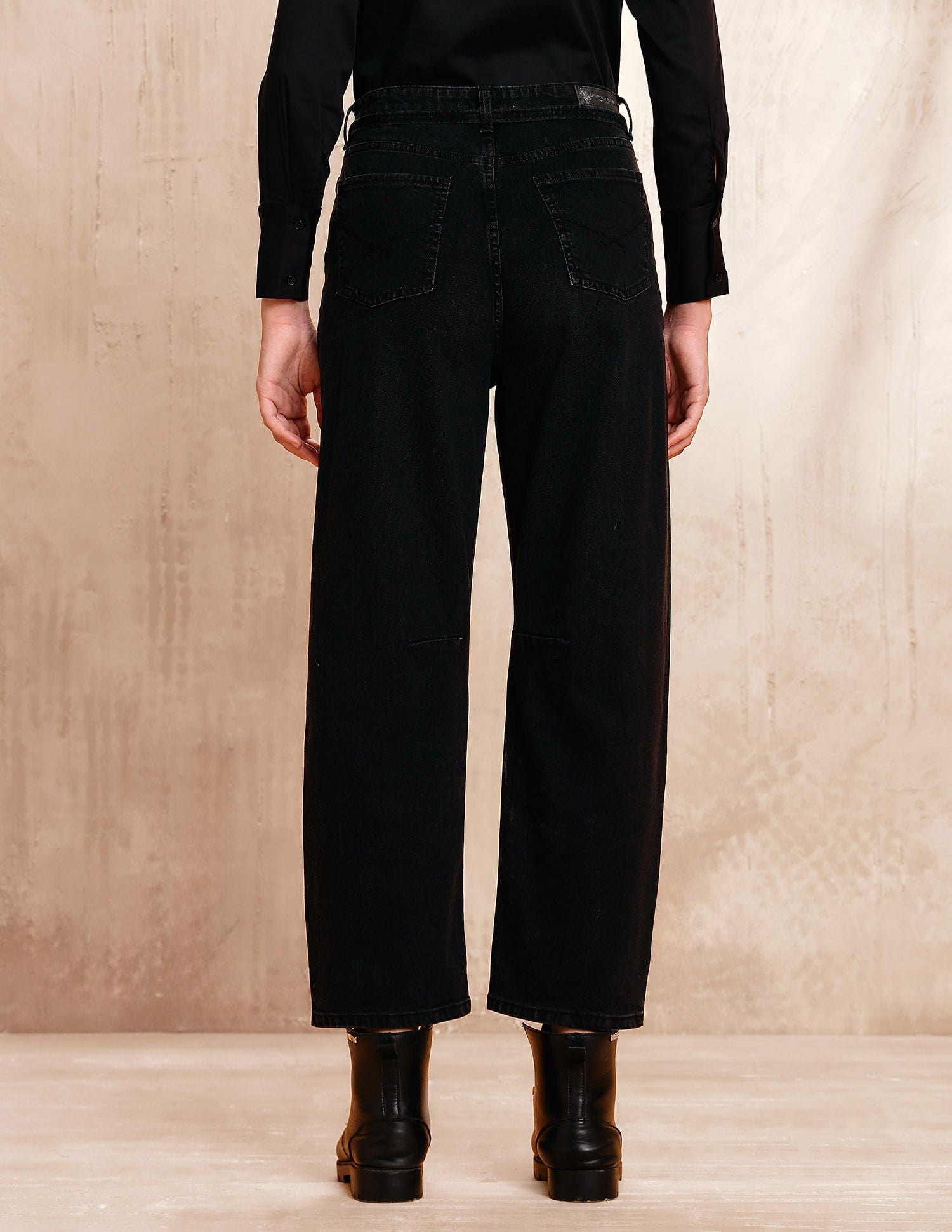 High Rise Barrel Fit Jeans Grey - U.S. POLO ASSN. | Large