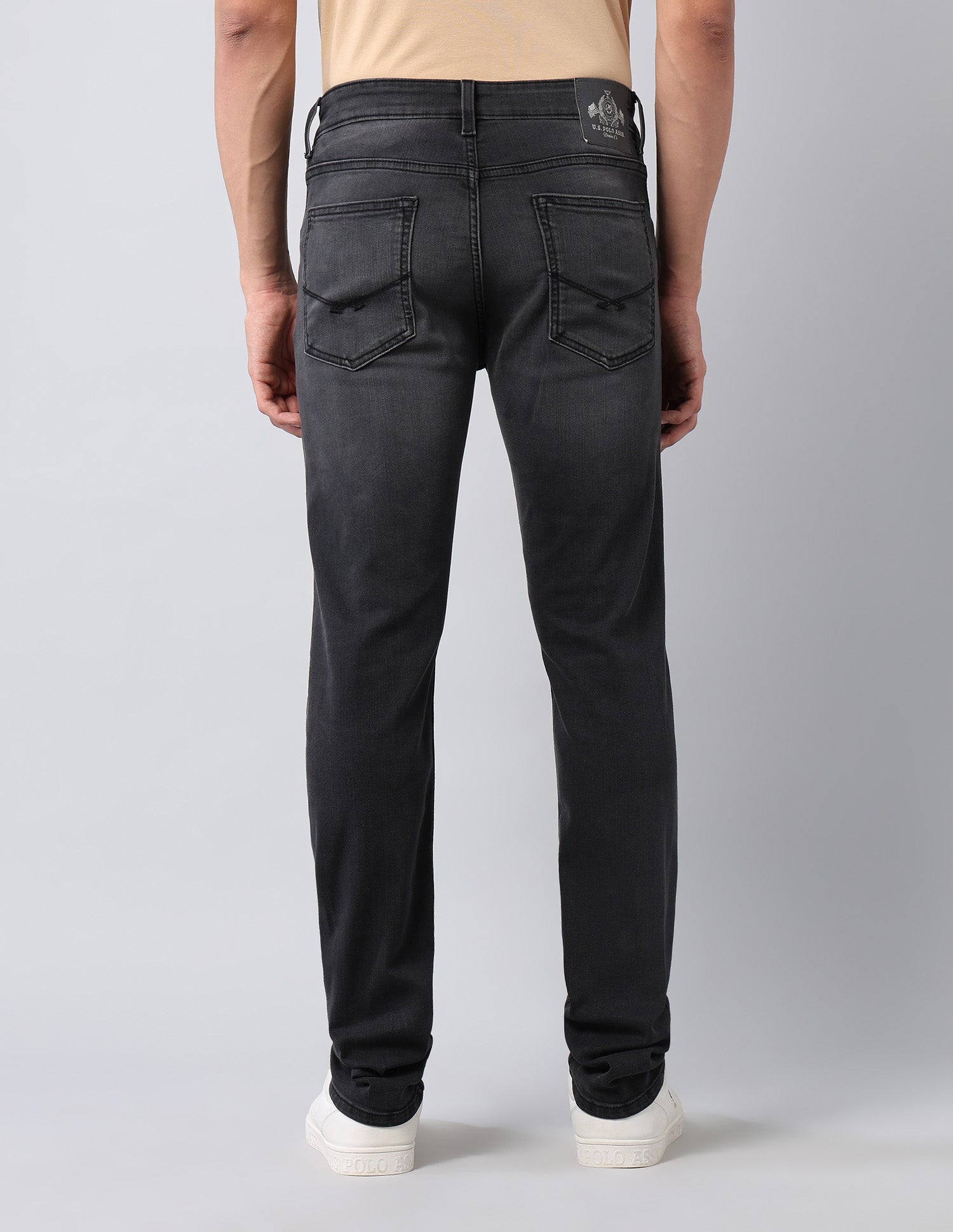 Regello Skinny Fit Black Jeans Dark Grey - U.S. Polo Assn. India | Large