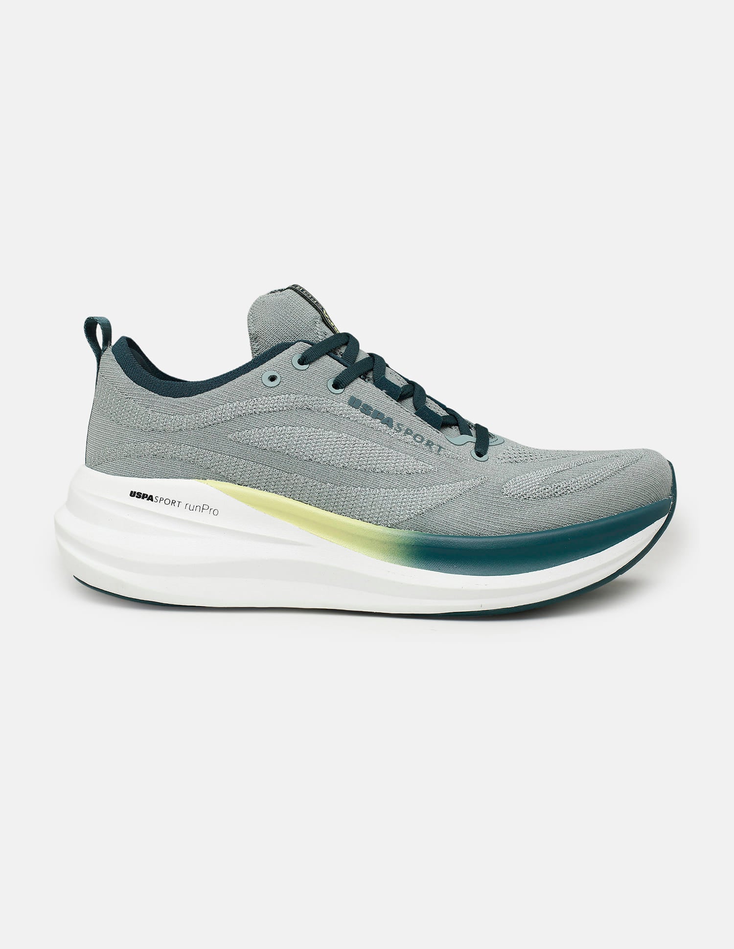 Quartette Runner Lace-Ups Running Shoes Light Green - U.S. Polo Assn. India | Large
