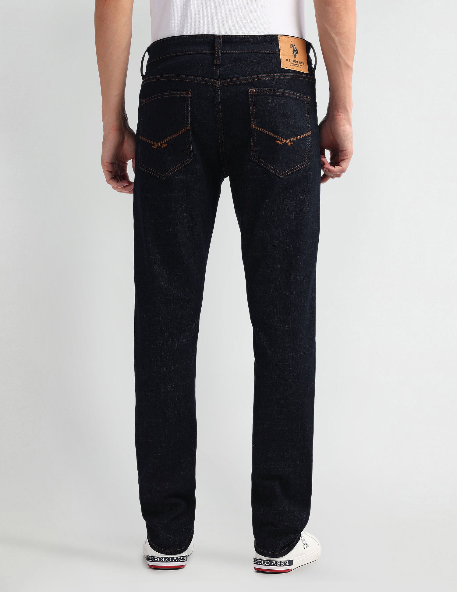 Brandon Slim Tapered Fit Rinse Jeans Dark Blue - U.S. Polo Assn. India | Large