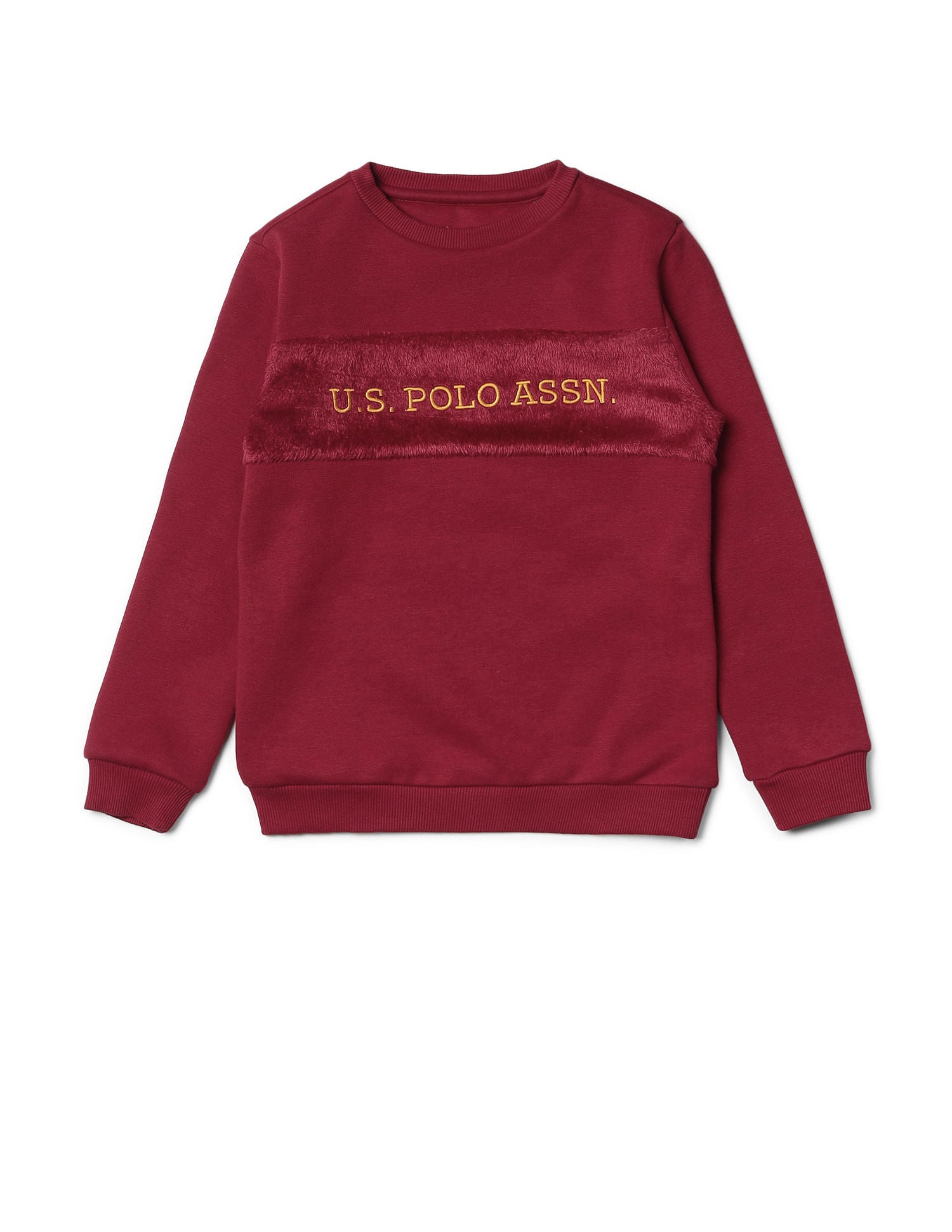 Boys Brand Embroidered Sweatshirt Maroon - U.S. POLO ASSN. | Large