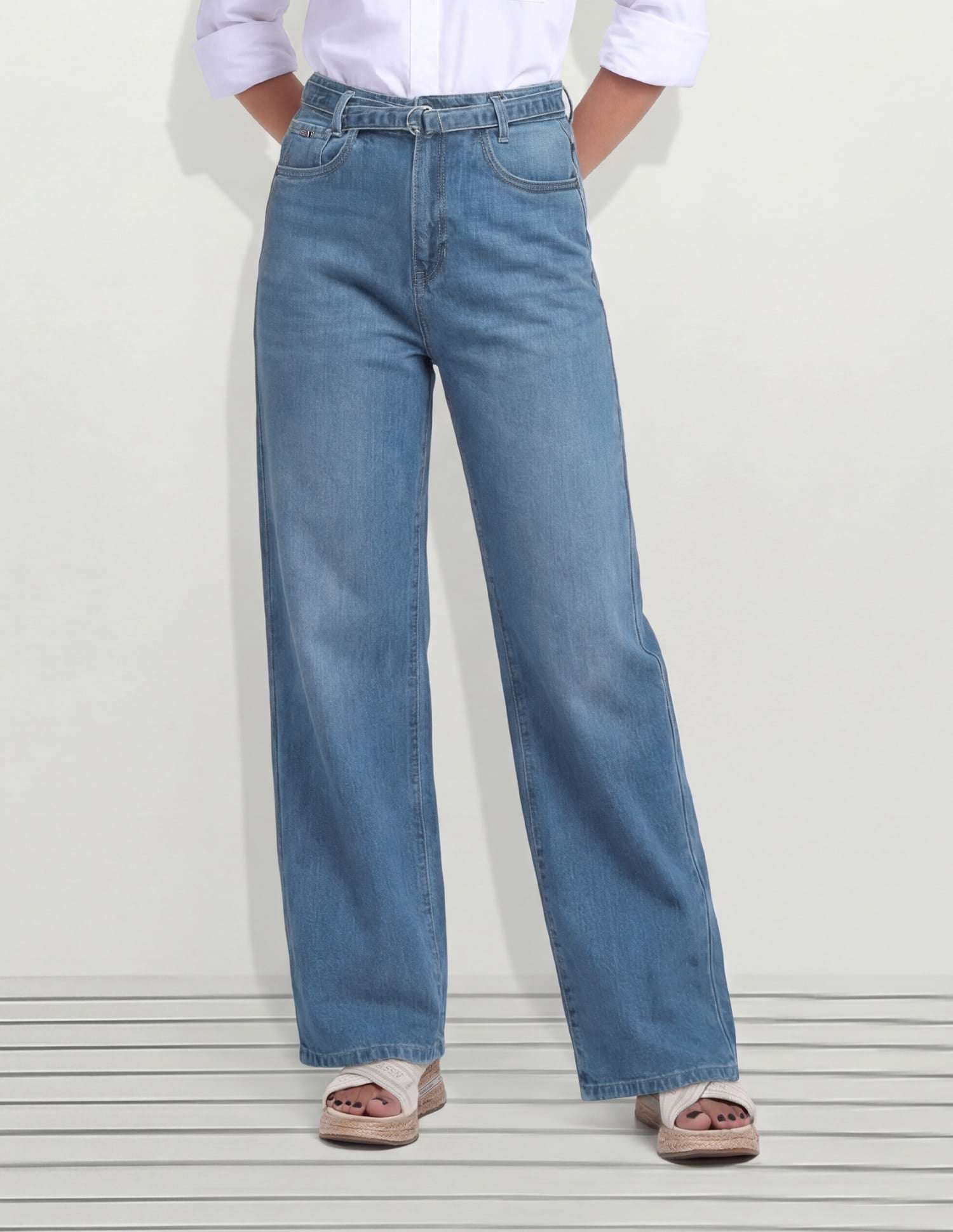 High Rise Straight Fit Jeans Blue - U.S. Polo Assn. India | Large